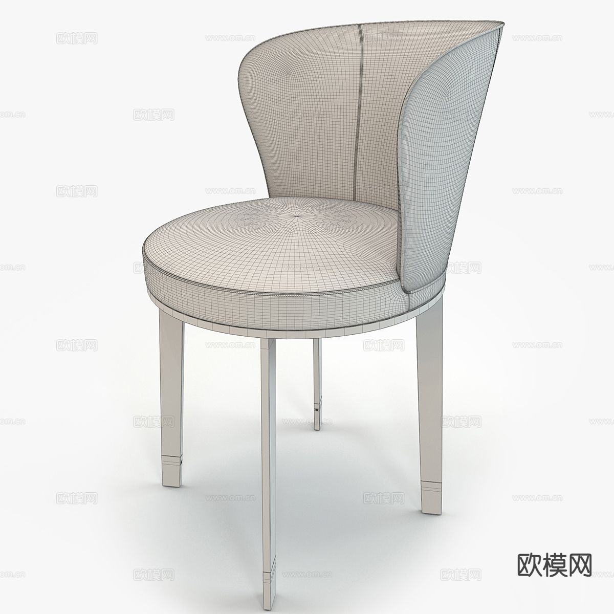 Giorgetti 皮革椅子 餐椅3d模型