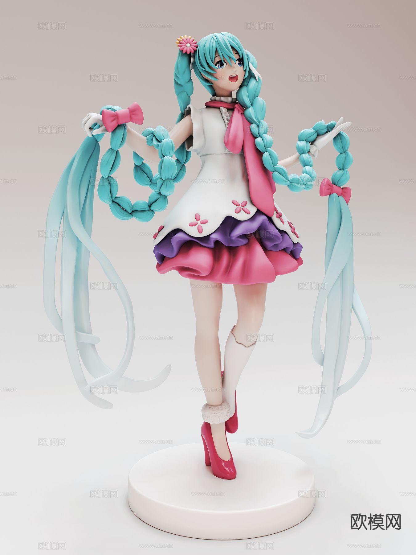 初音潮玩 雕塑 卡通摆件3d模型