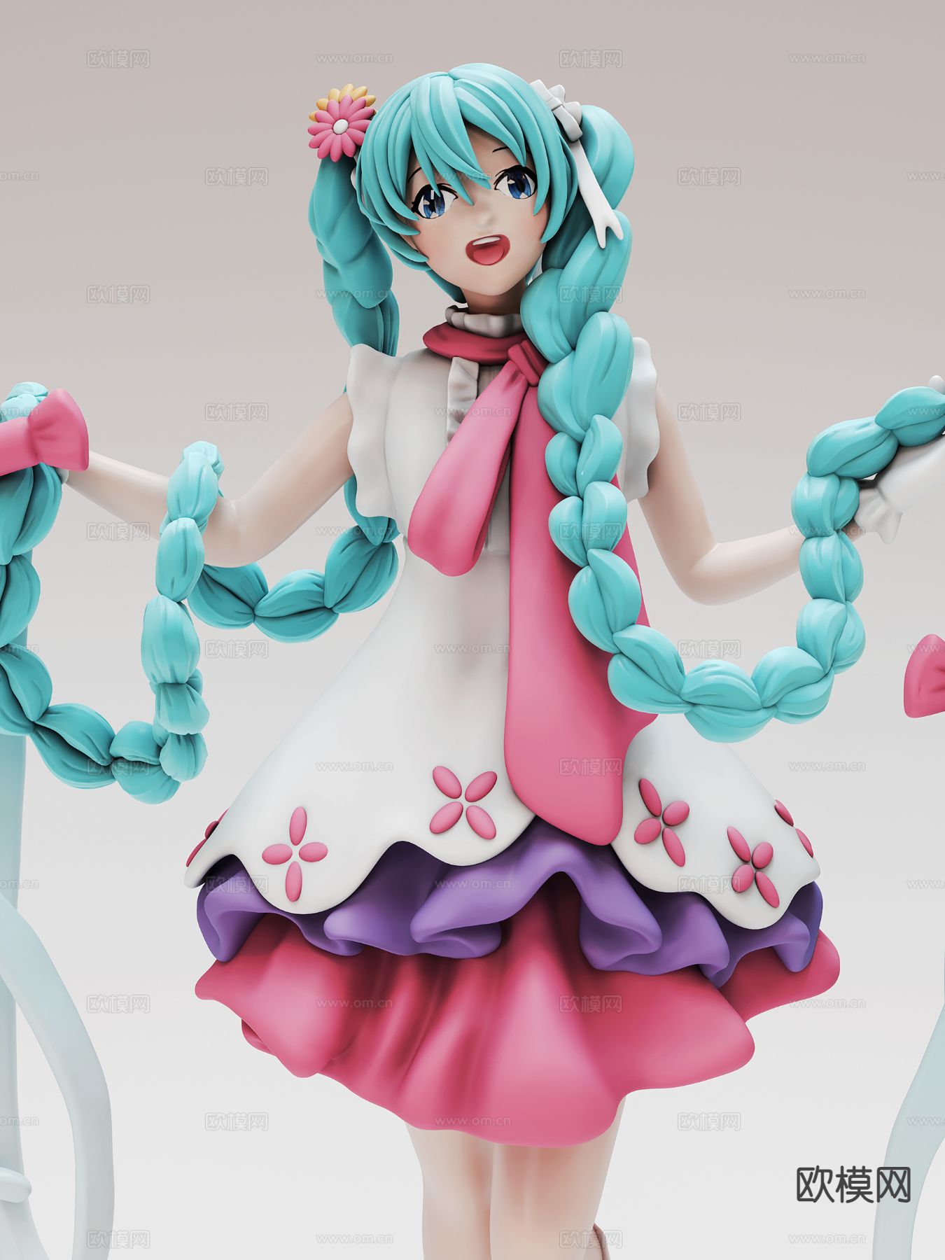 初音潮玩 雕塑 卡通摆件3d模型