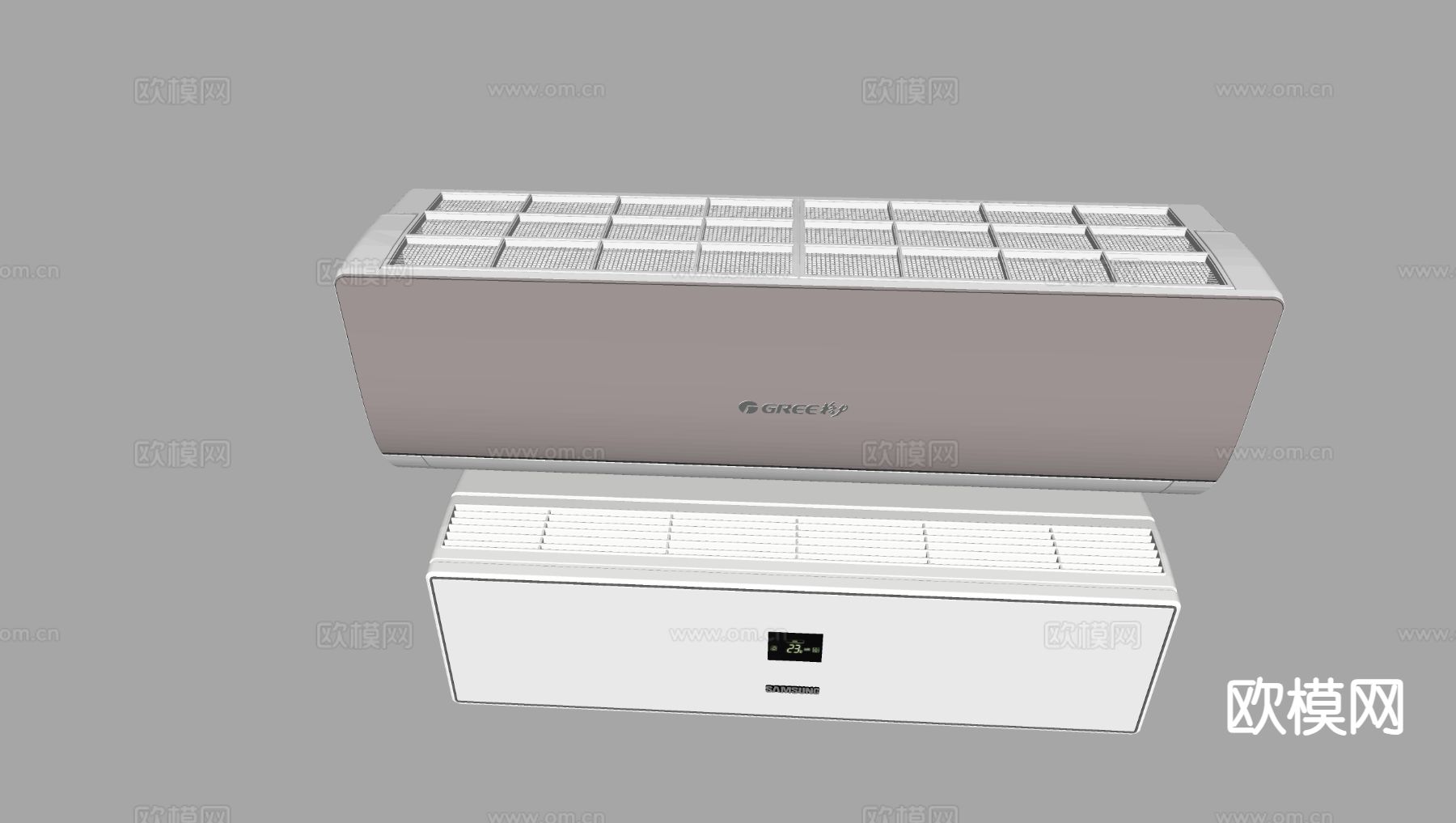 空调挂机 壁挂空调su模型