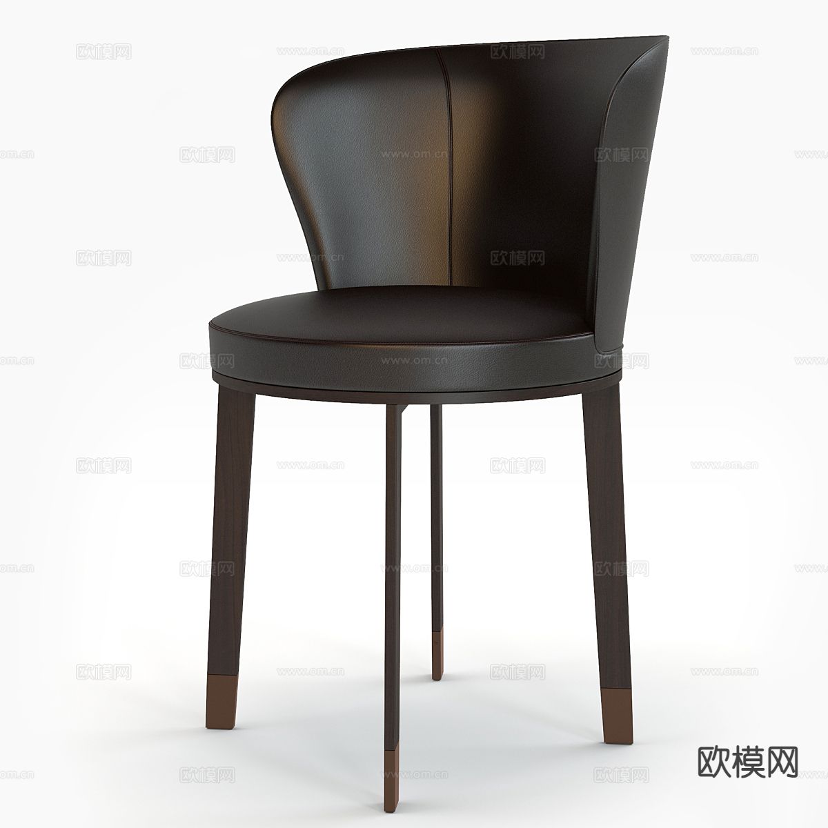 Giorgetti 皮革椅子 餐椅3d模型