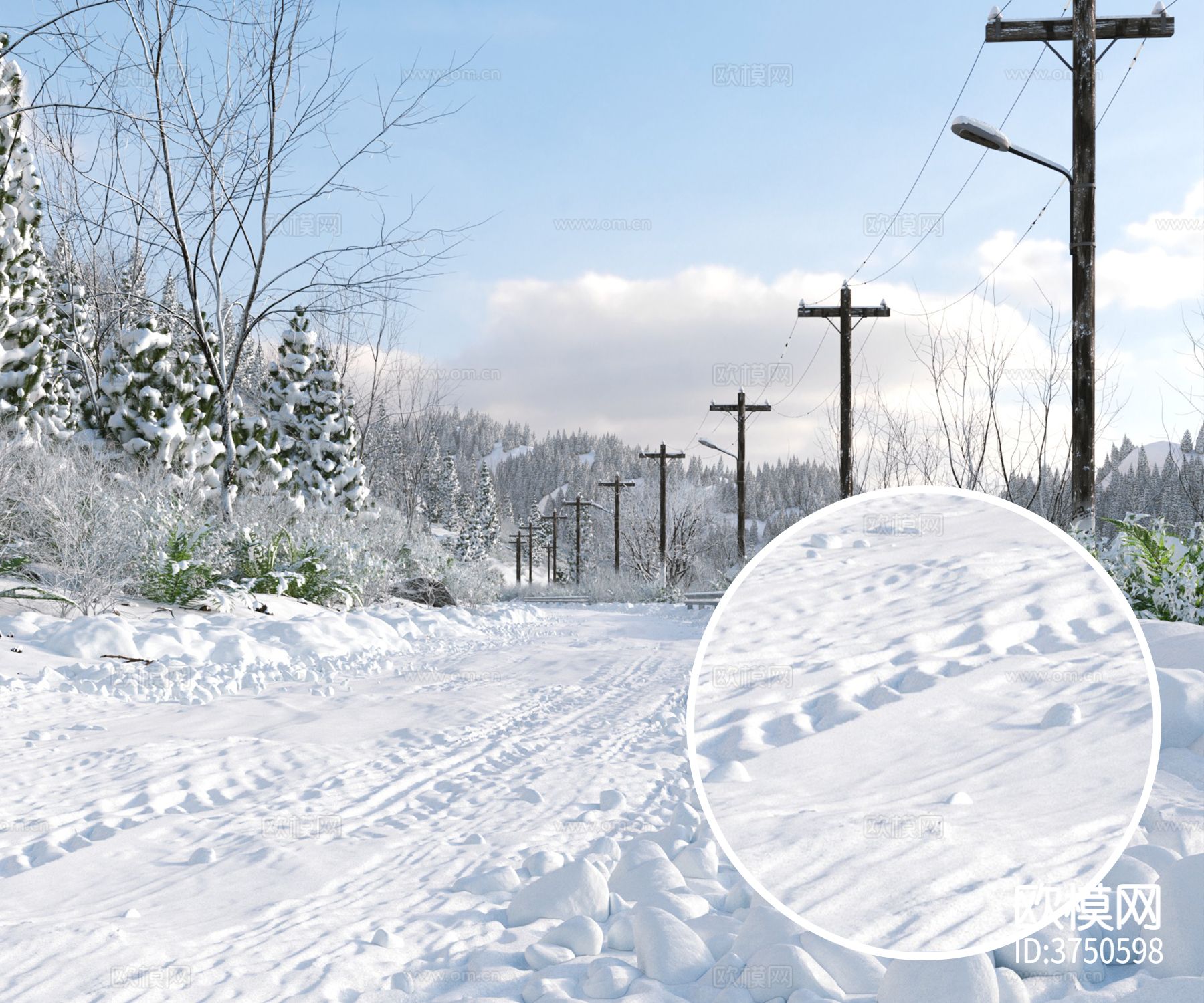 雪景 雪地材质下载