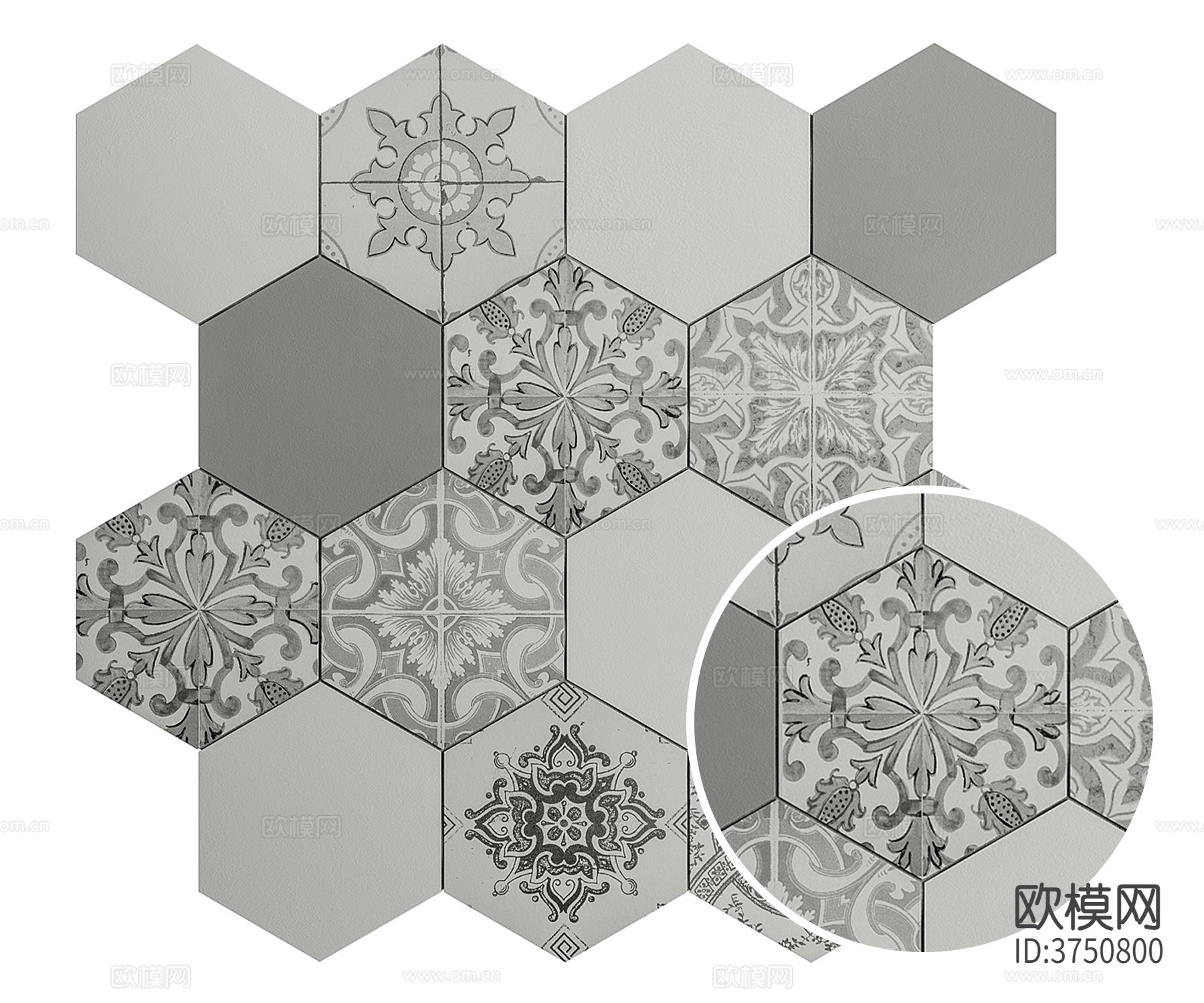 六角砖材质下载