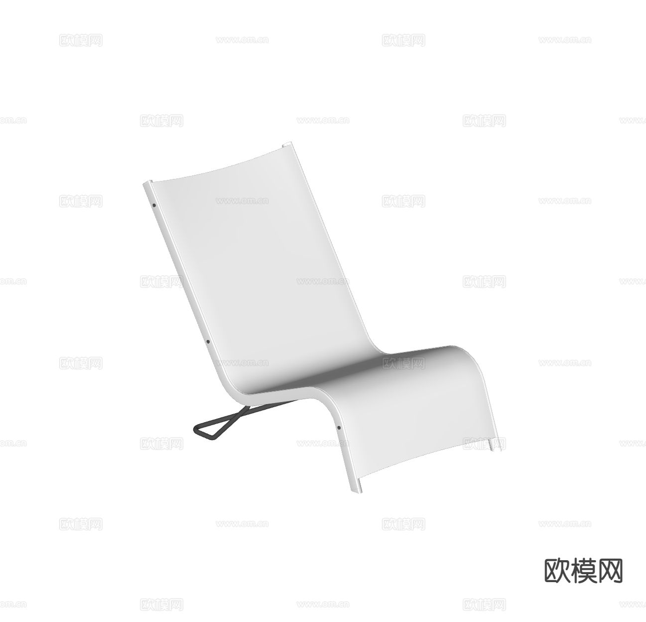 现代简约户外躺椅 休闲椅su模型下载（渲染图1）