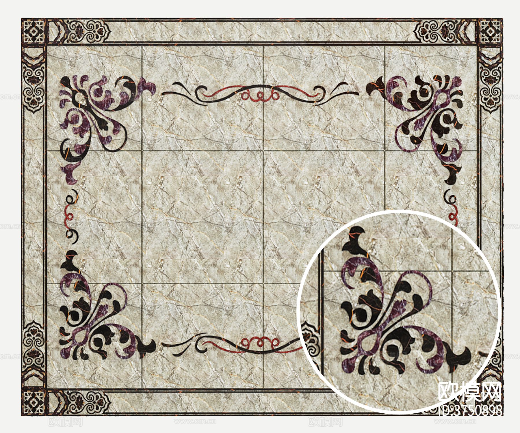 拼花地砖材质下载