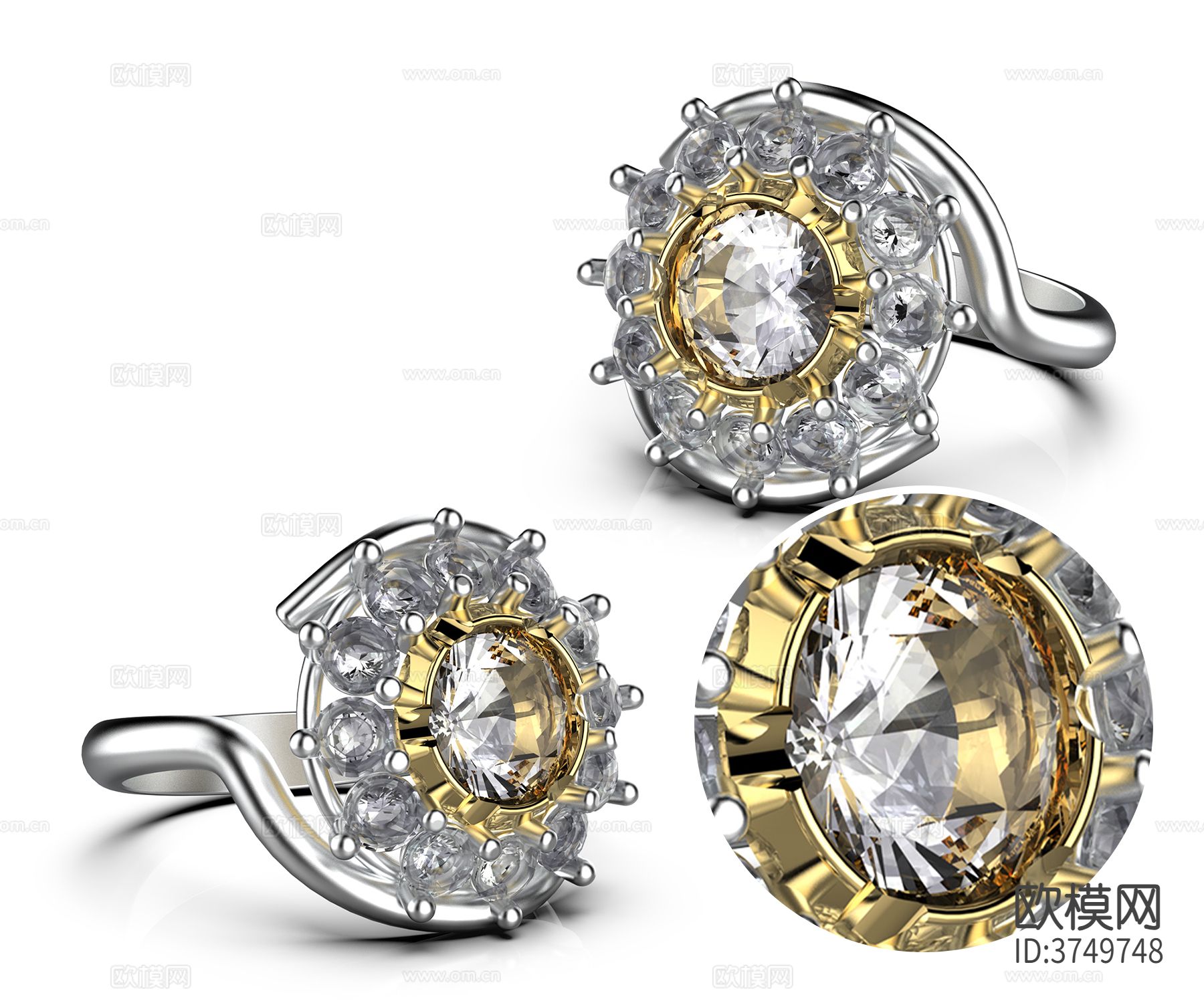 戒指 宝石材质下载