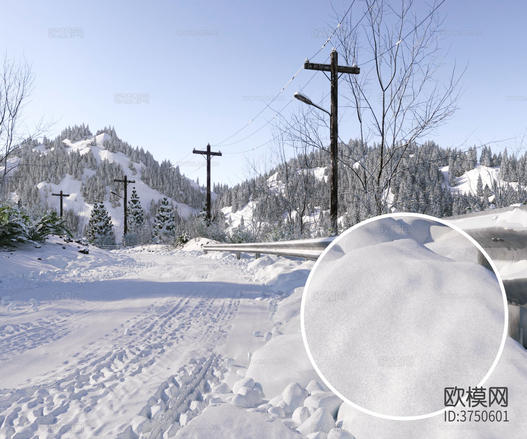 雪景 雪地材质下载