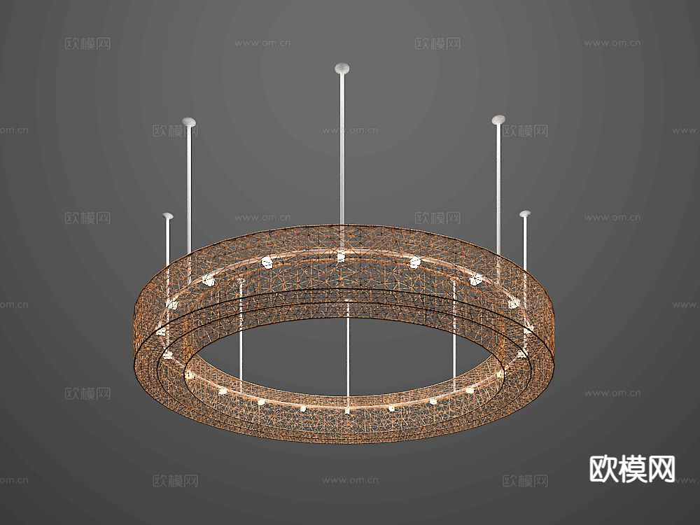 轻奢吊灯 圆环吊灯3d模型