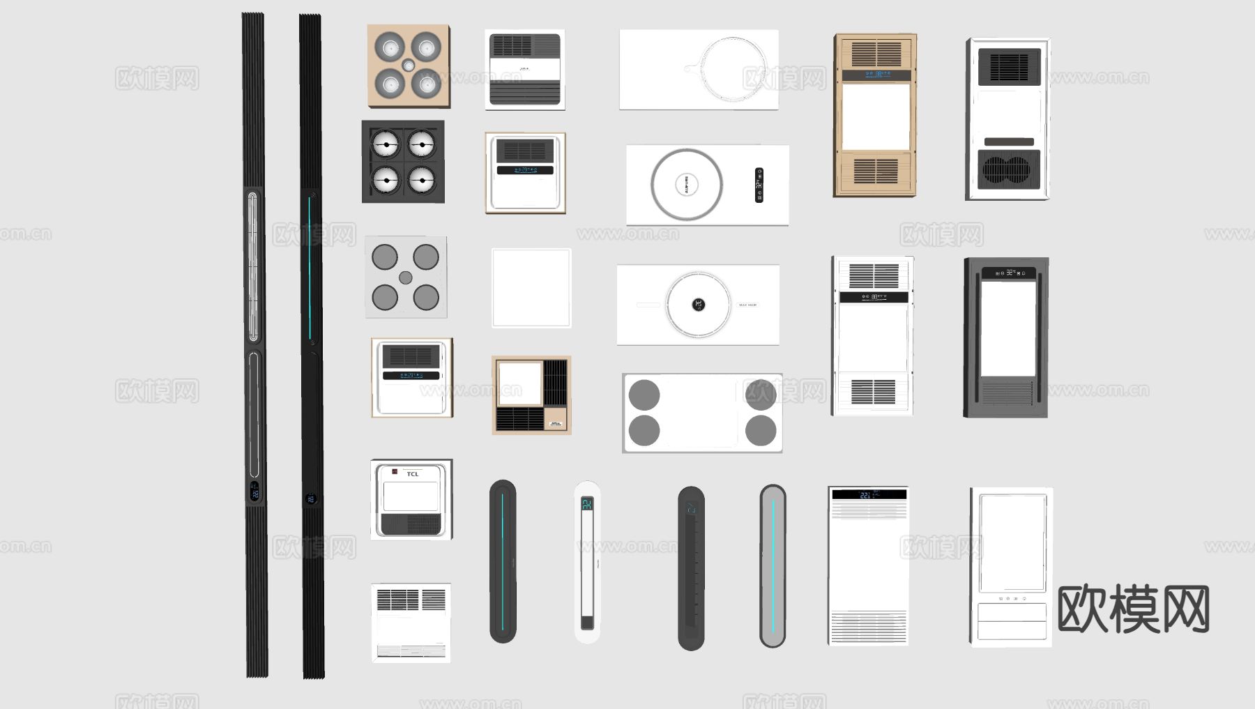 浴霸排风取暖器 浴霸出风口su模型