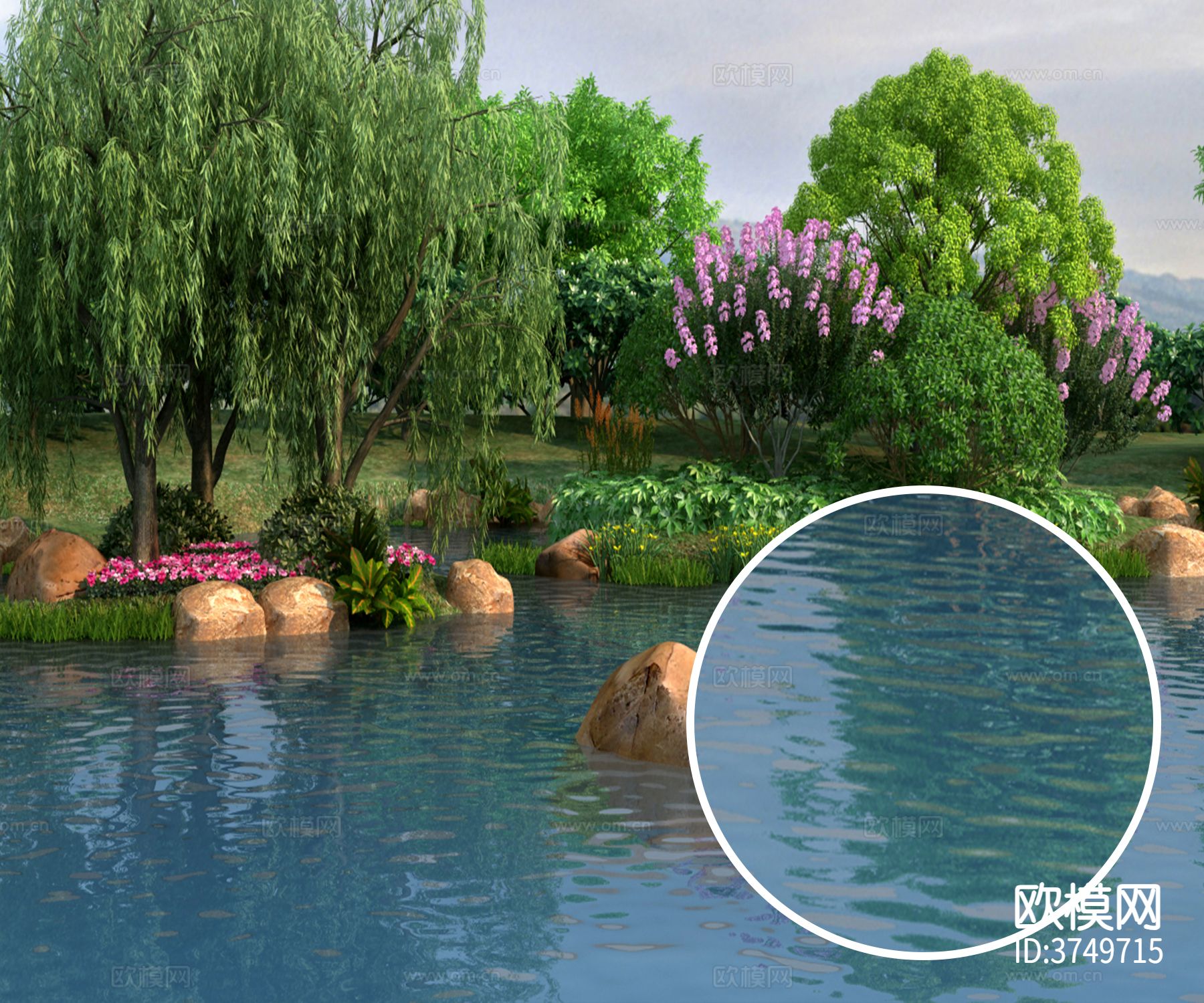 自然水 河水材质下载