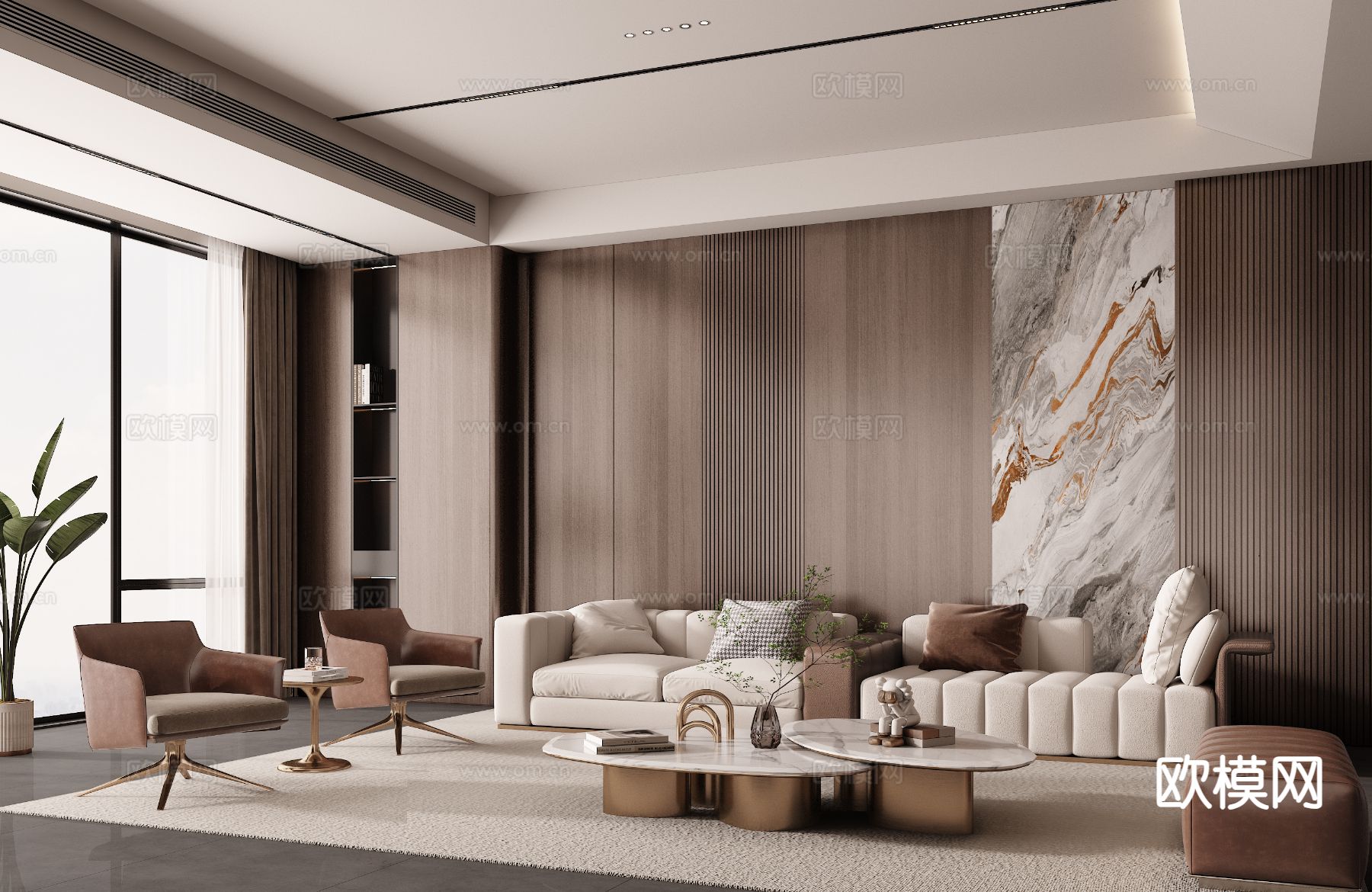 意式 Minotti 组合沙发su模型