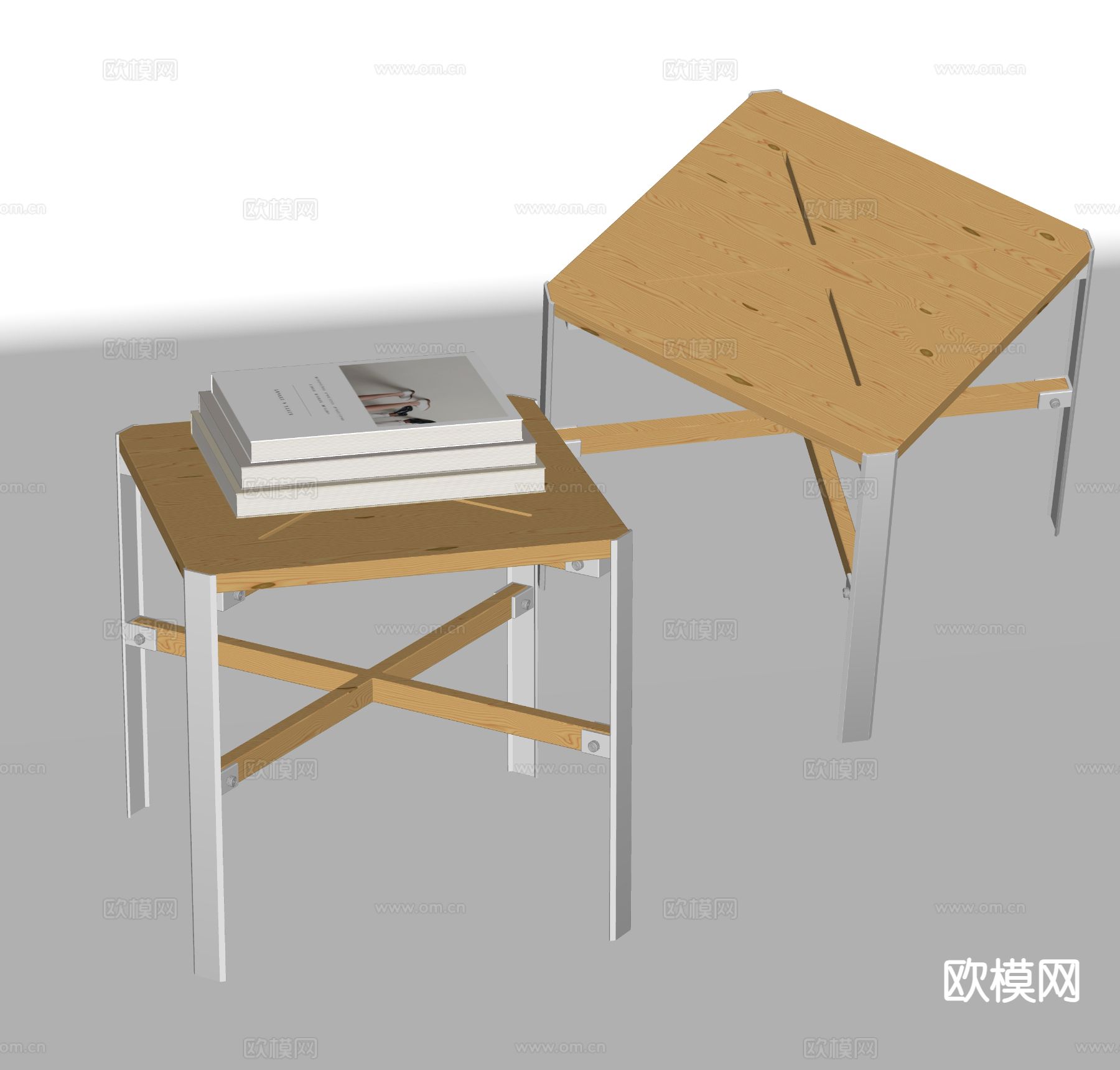 金属凳 矮凳 木凳su模型下载（渲染图1）