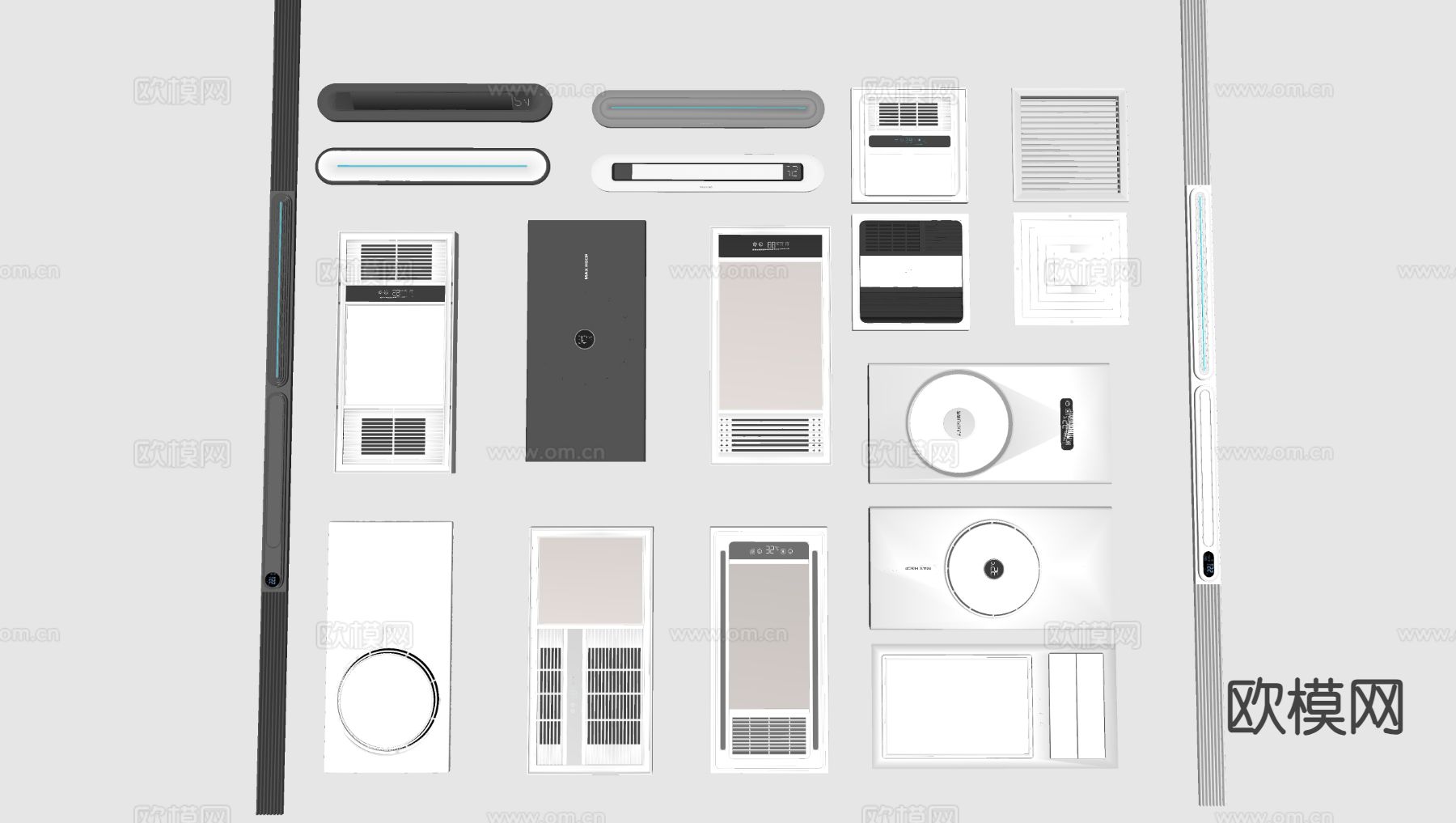 浴霸排风取暖器 浴霸出风口su模型