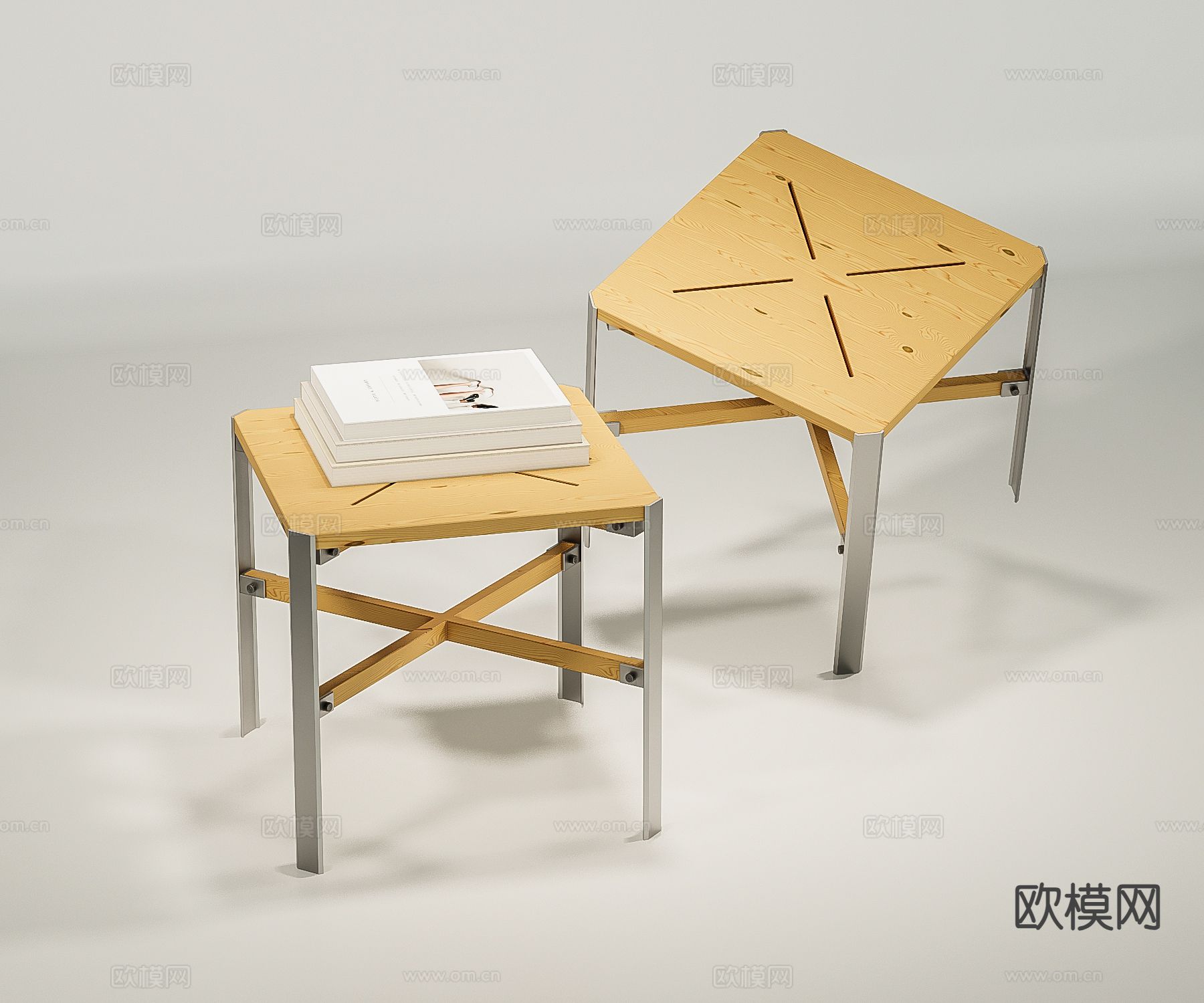 金属凳 矮凳 木凳su模型下载（渲染图2）