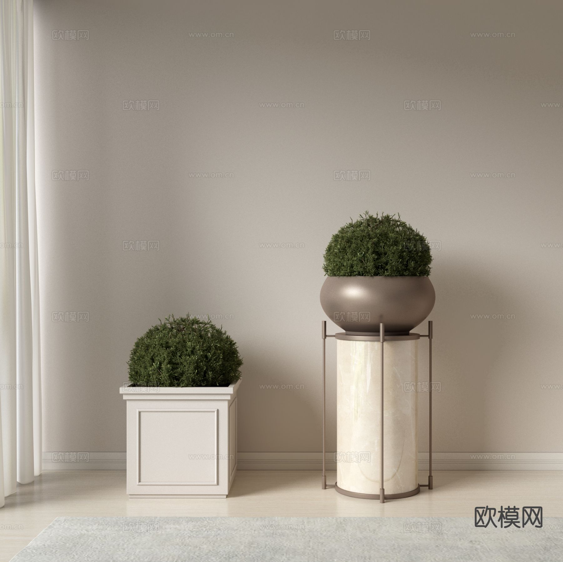 植物盆景 绿植3d模型