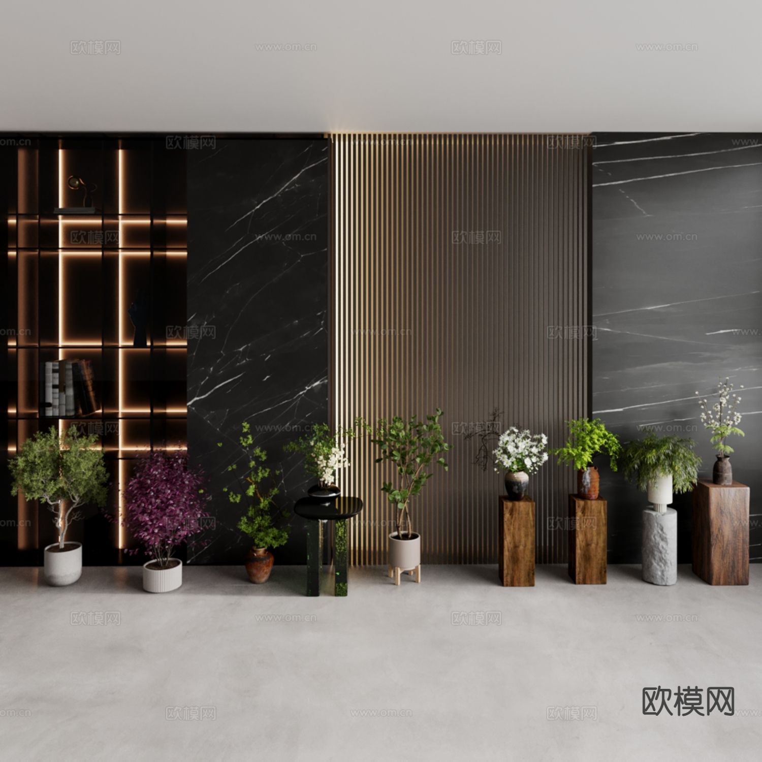 开花盆栽 盆景 室内绿植3d模型