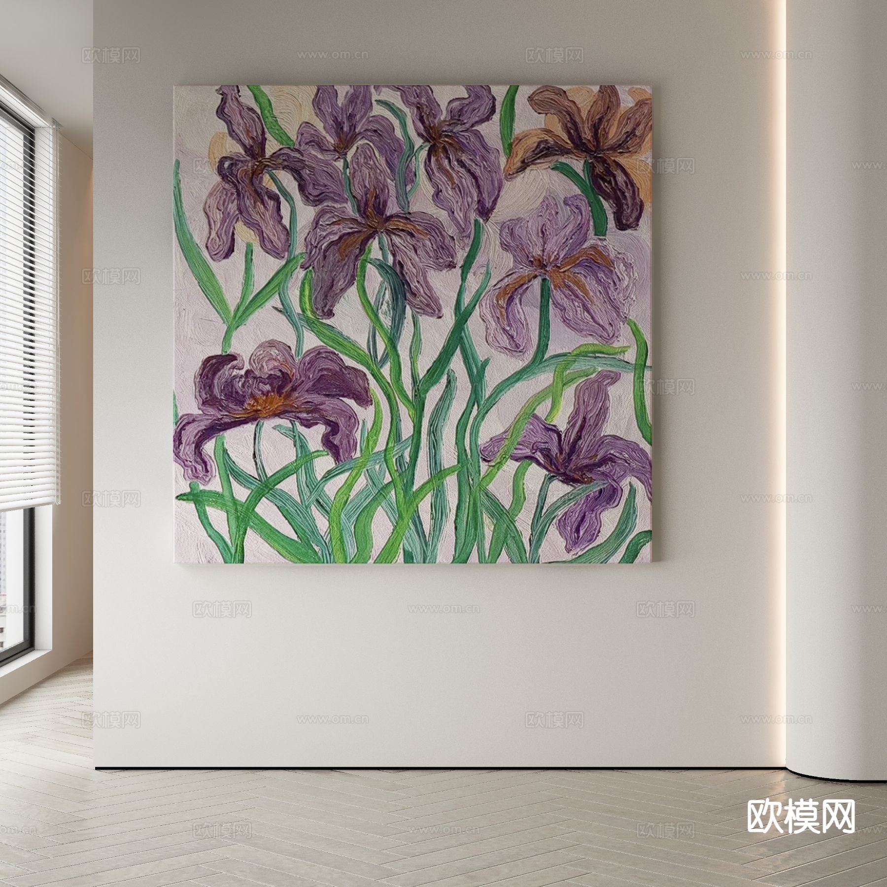 现代油画 花卉画 装饰画3d模型