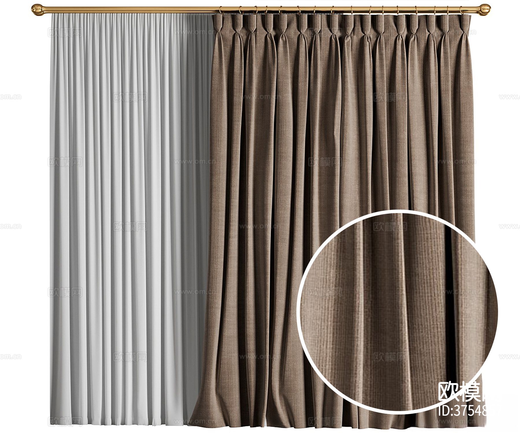 窗帘 亚麻布材质下载