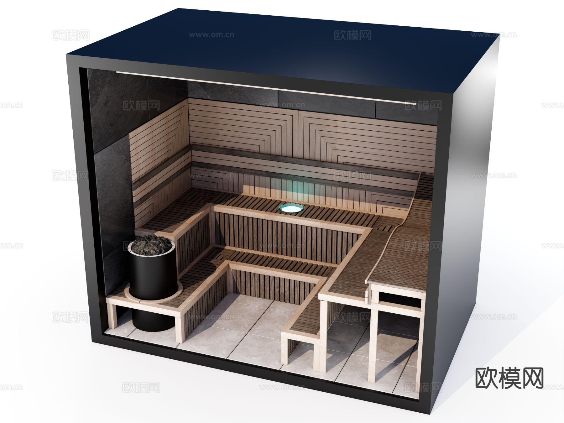 现代家居桑拿房su模型