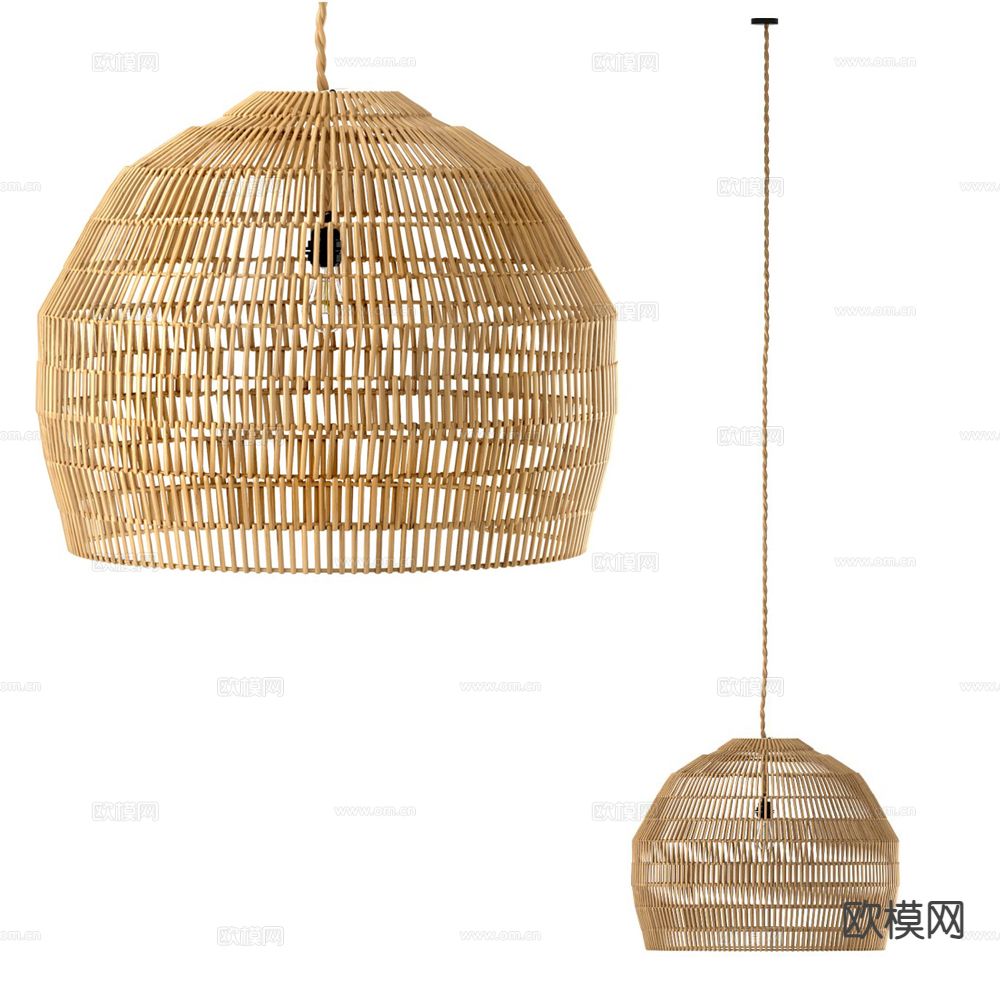 Couleur 藤编吊灯3d模型下载
