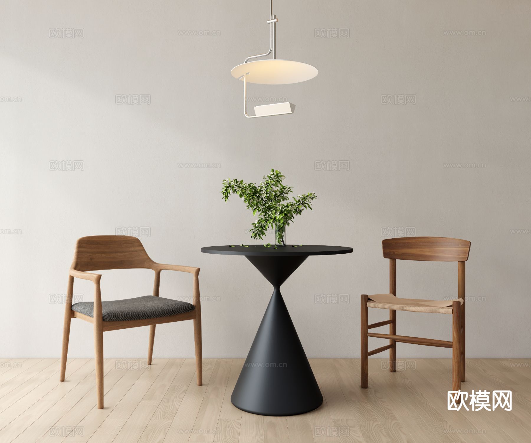 现代休闲桌椅 洽谈桌椅3d模型下载