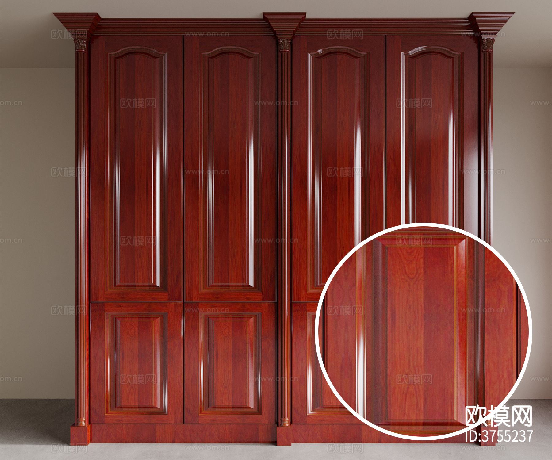 柜子 高光木纹材质下载