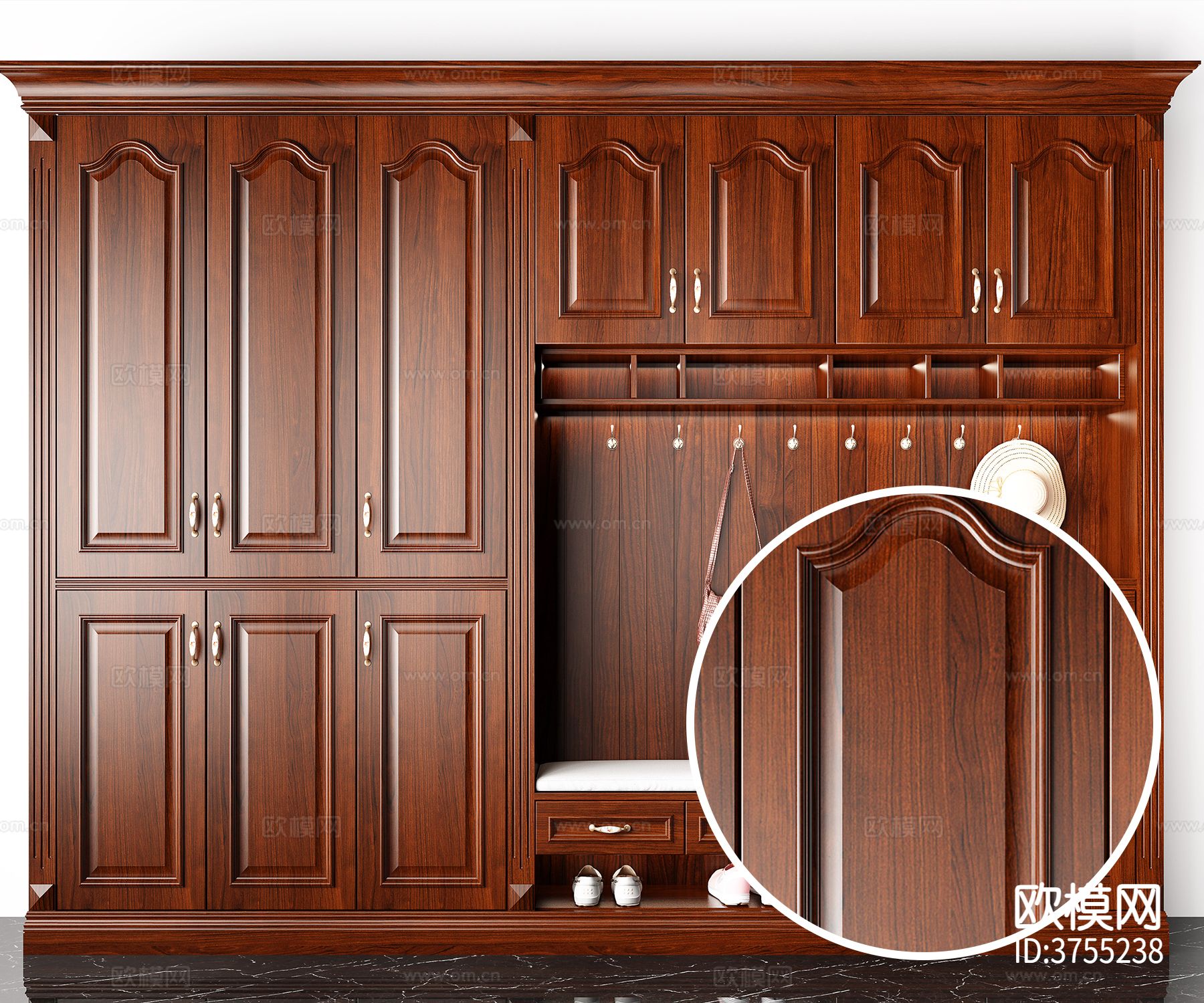 柜子 高光木纹材质下载