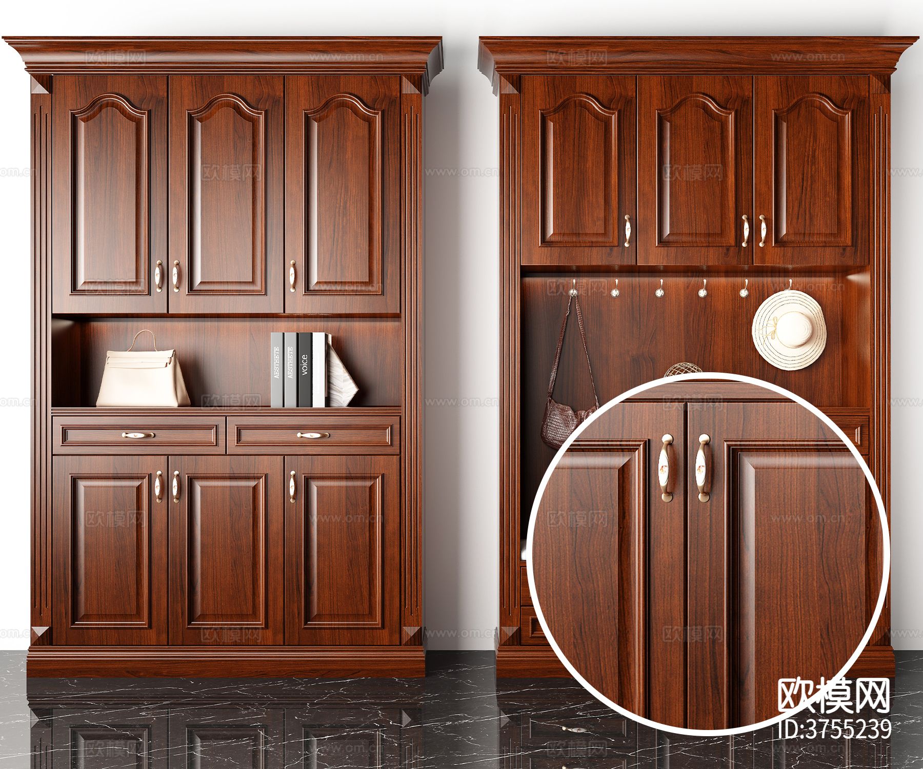 柜子 高光木纹材质下载