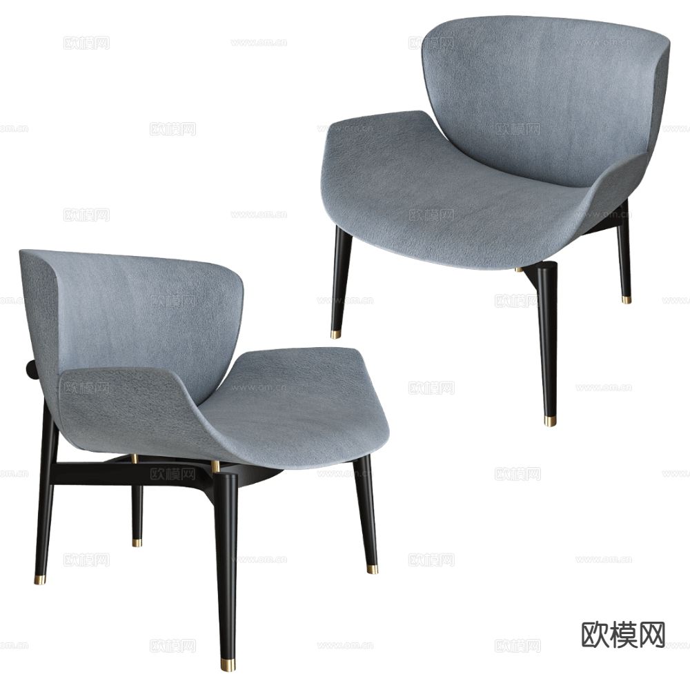 Baxter 意式椅子 休闲椅3d模型下载