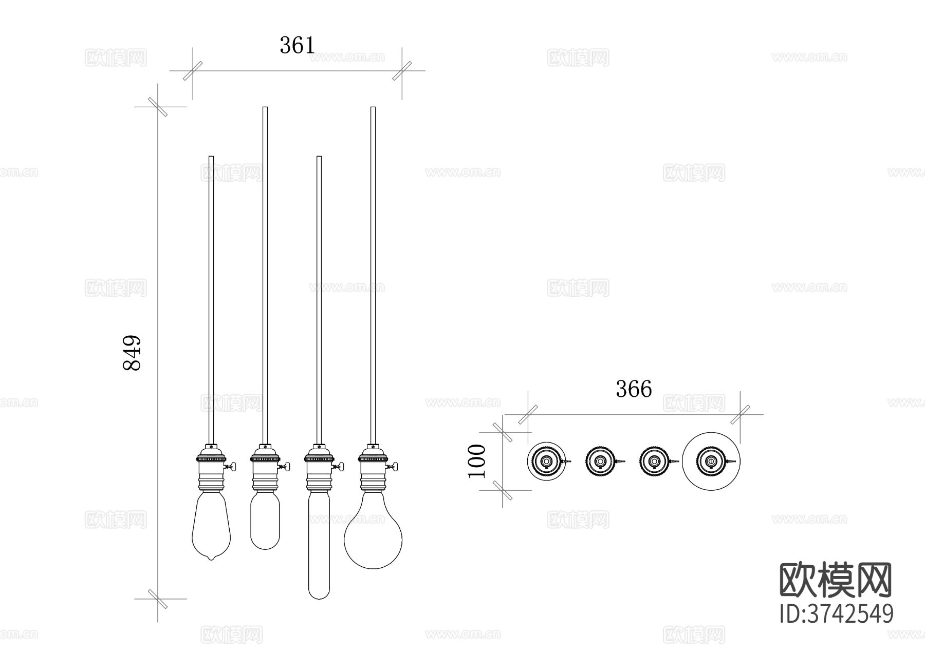 电灯泡CAD图块下载