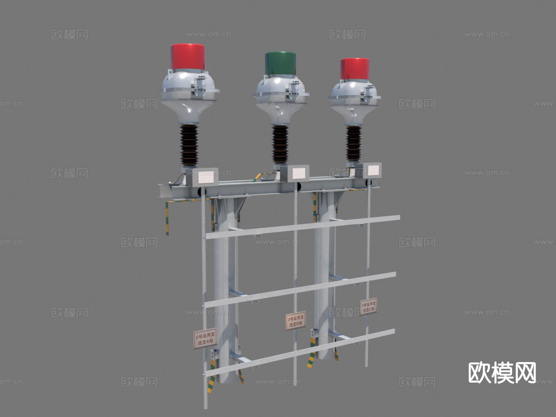 高压电压互感器 电压互感器3d模型