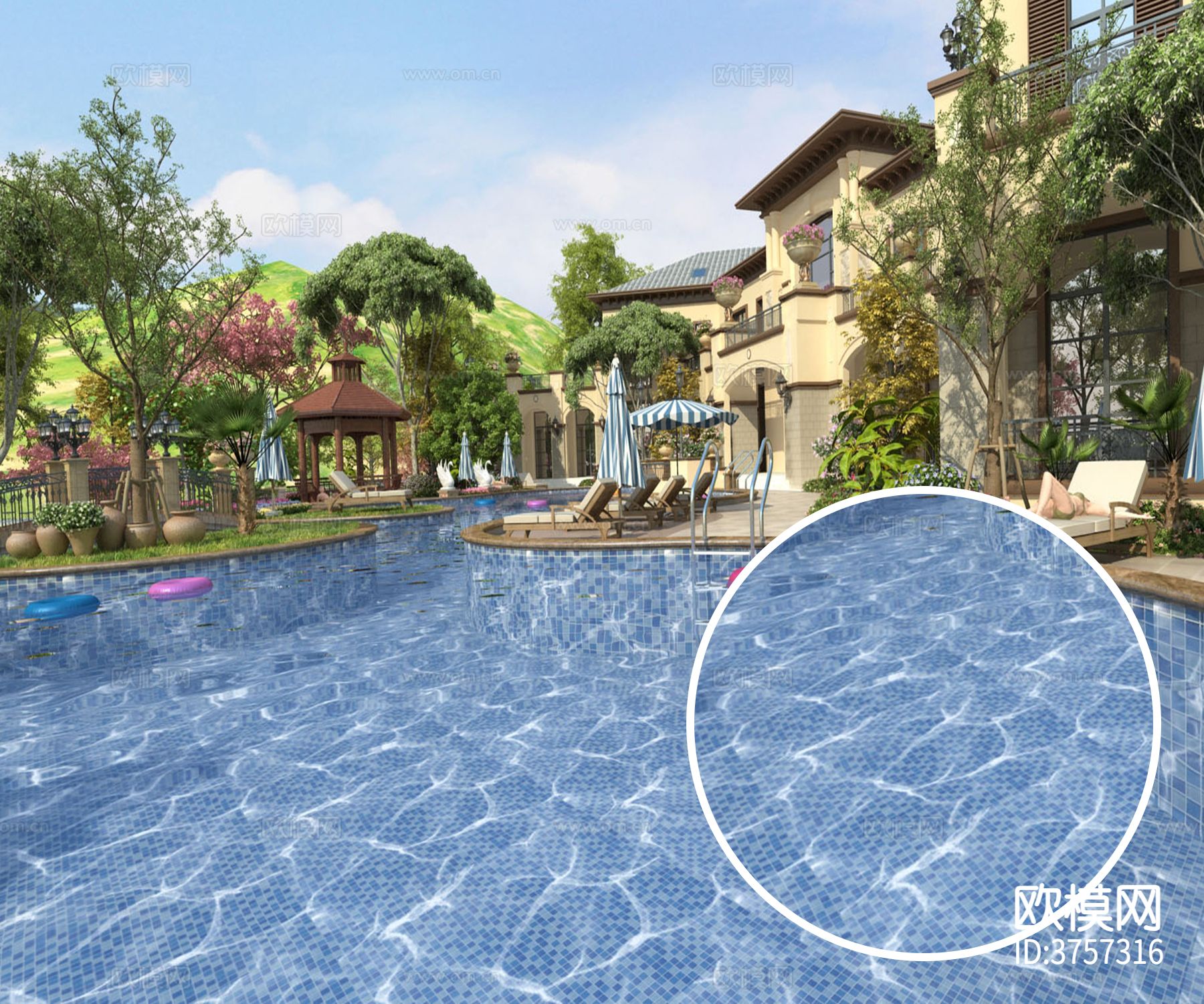 泳池水材质下载