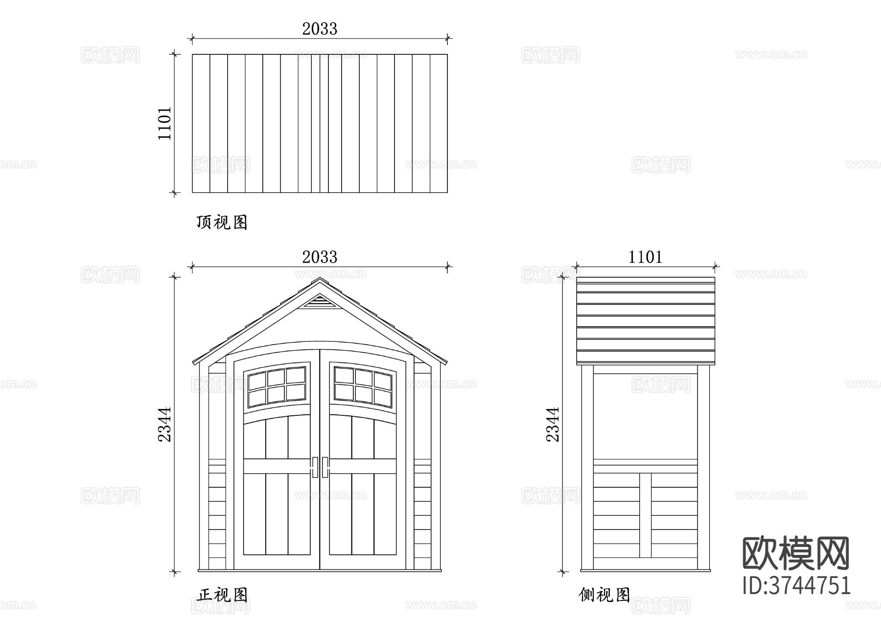 花园预制棚设计图 简约风格预制棚 传统木质预制棚 多功能区预cad大样图下载