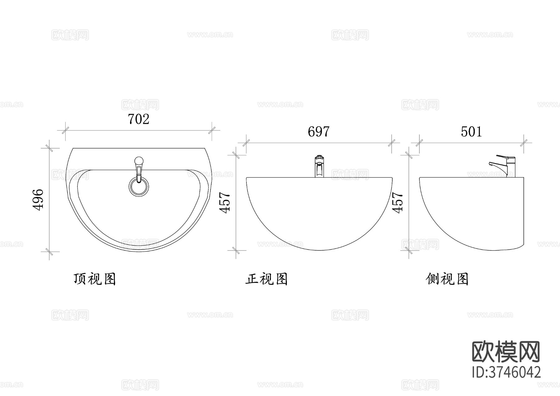 碗形洗脸盆平面图 洗脸盆结构图 洗脸盆设计图 碗形布局图cad大样图