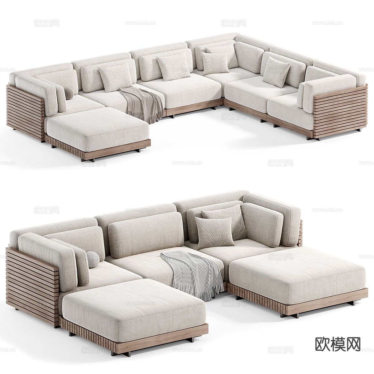 现代户外沙发 多人沙发3d模型下载