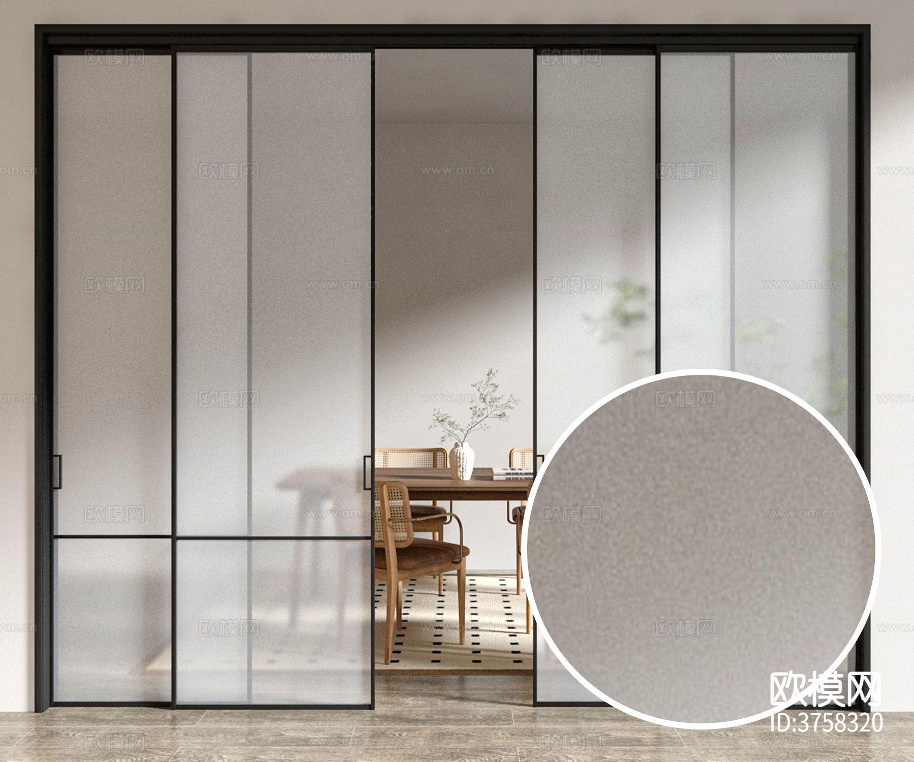 磨砂玻璃门材质下载