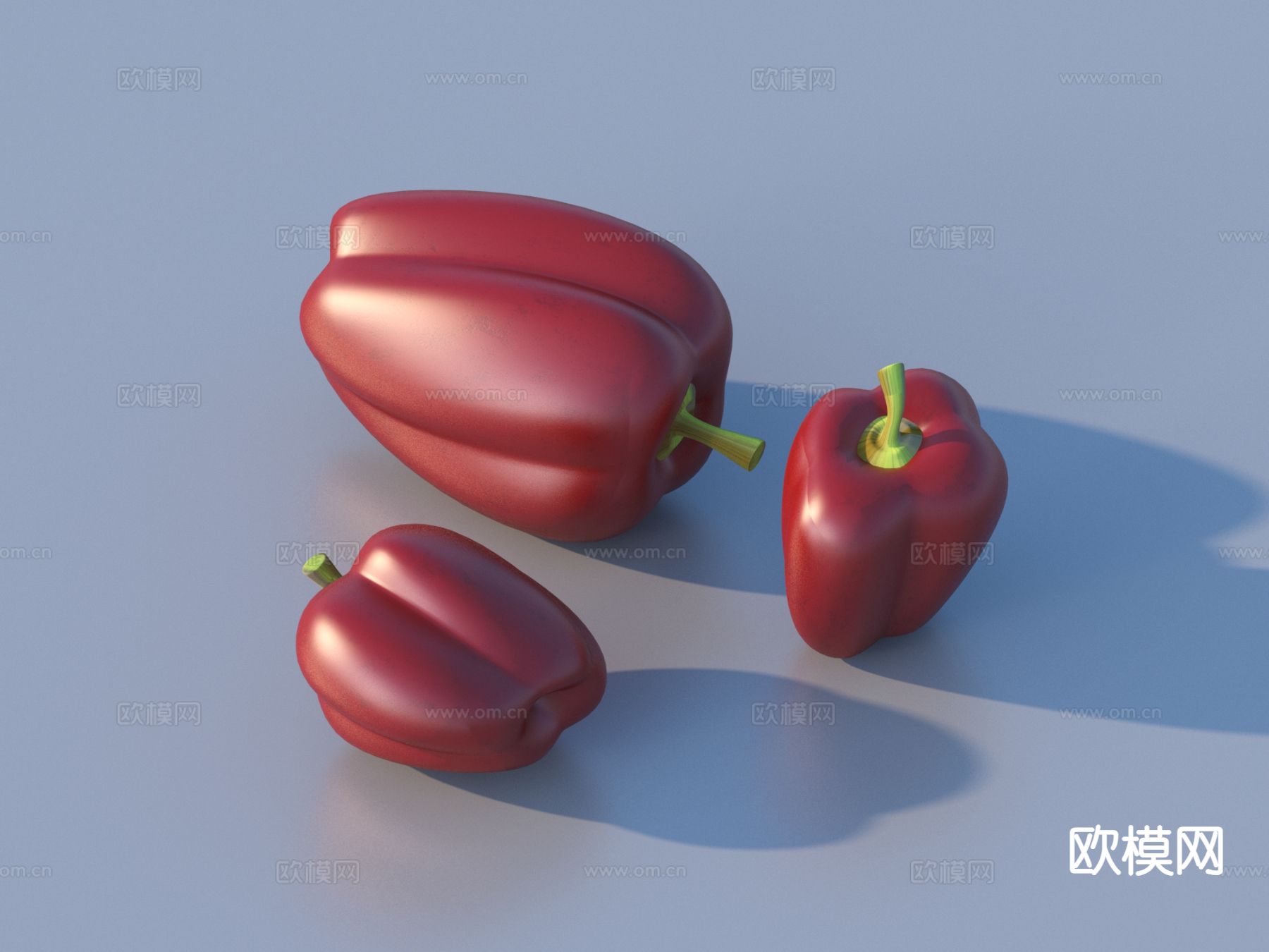 菜椒 辣椒 蔬菜3d模型