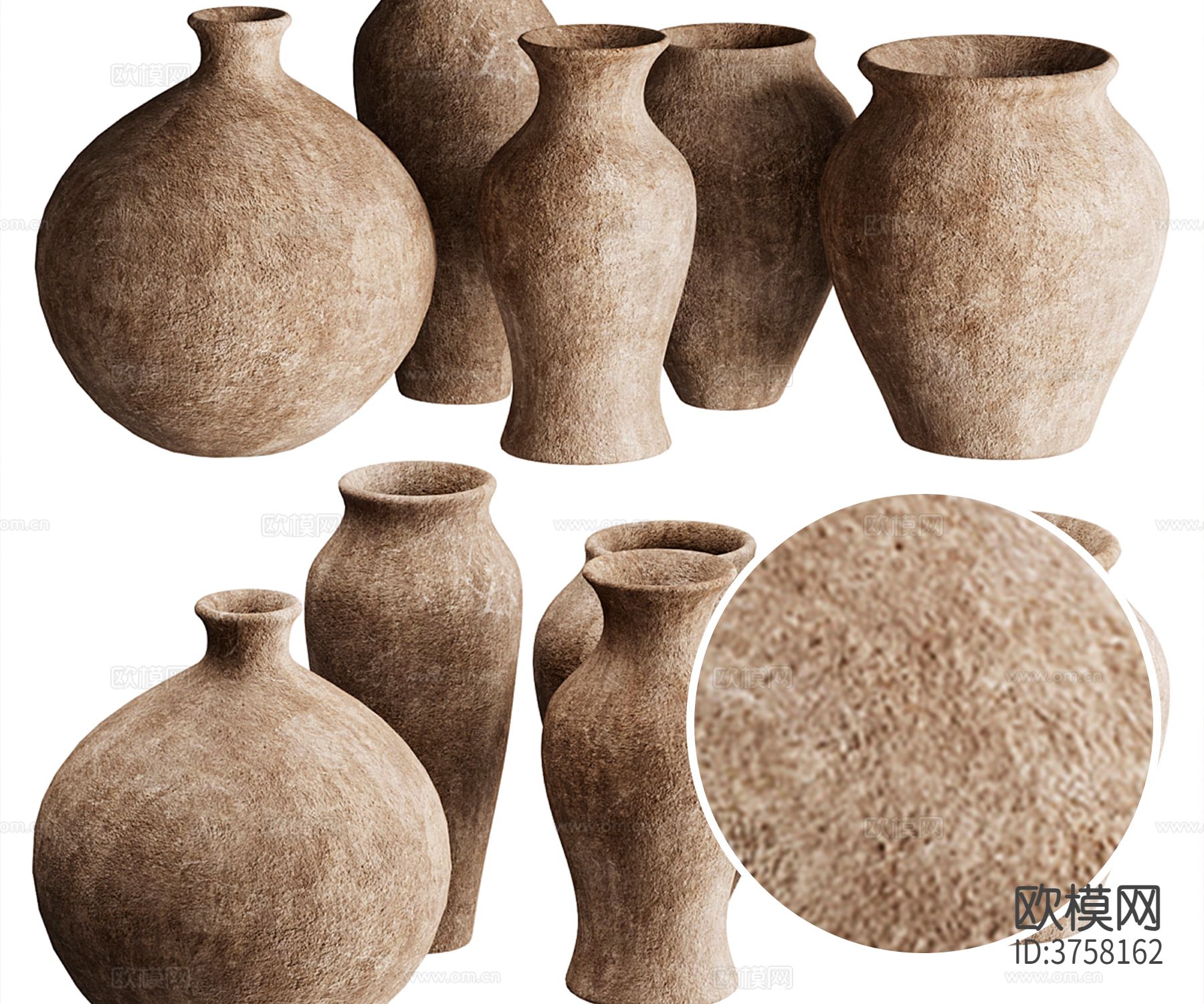 粗糙陶瓷 陶罐材质下载