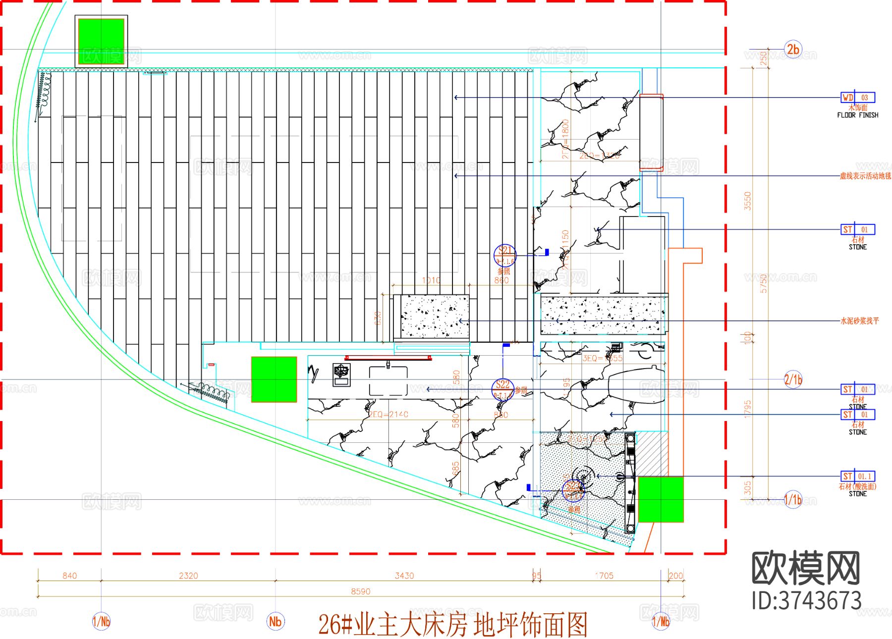 酒店客房平面布置图