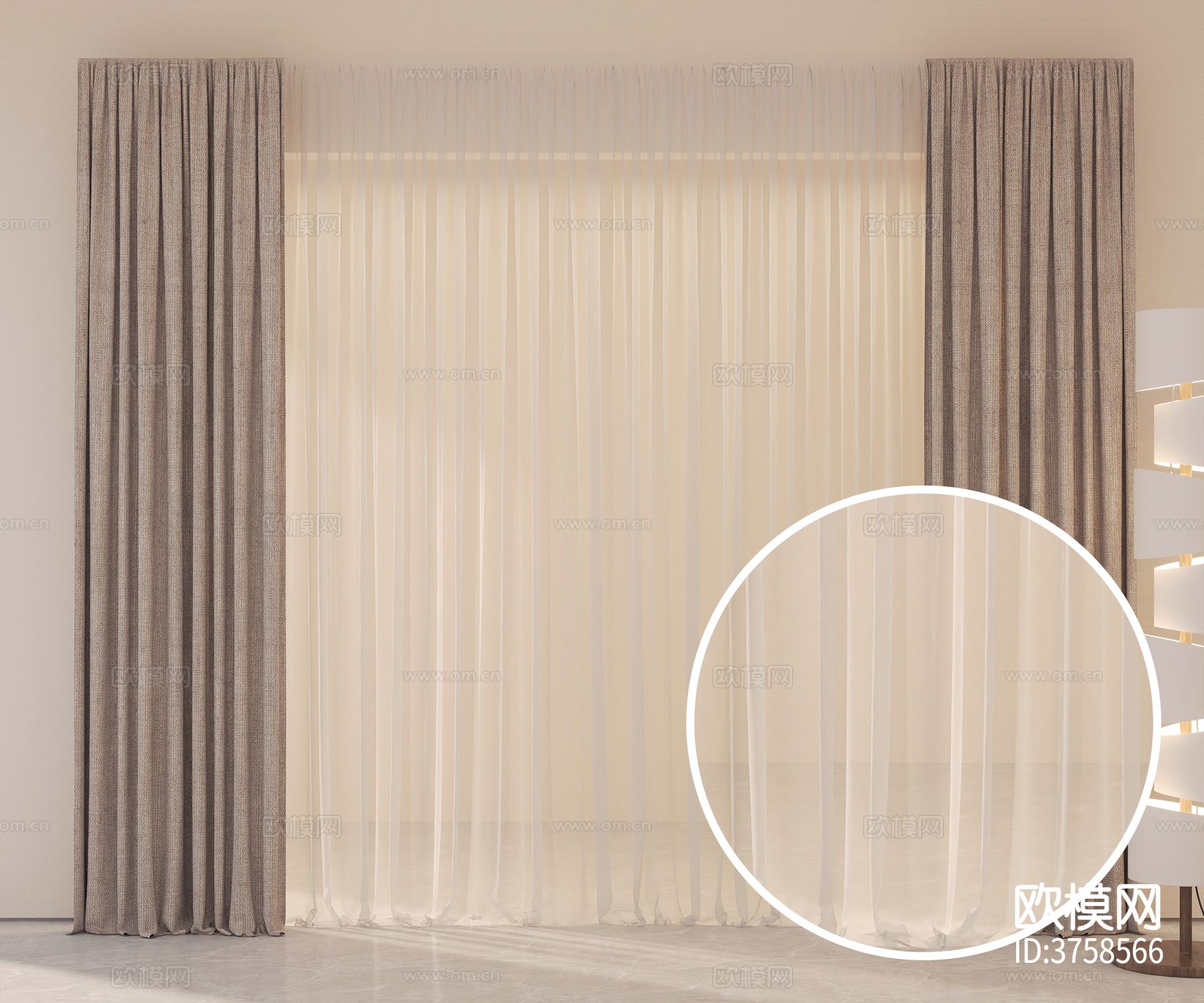 窗帘 纱帘材质下载