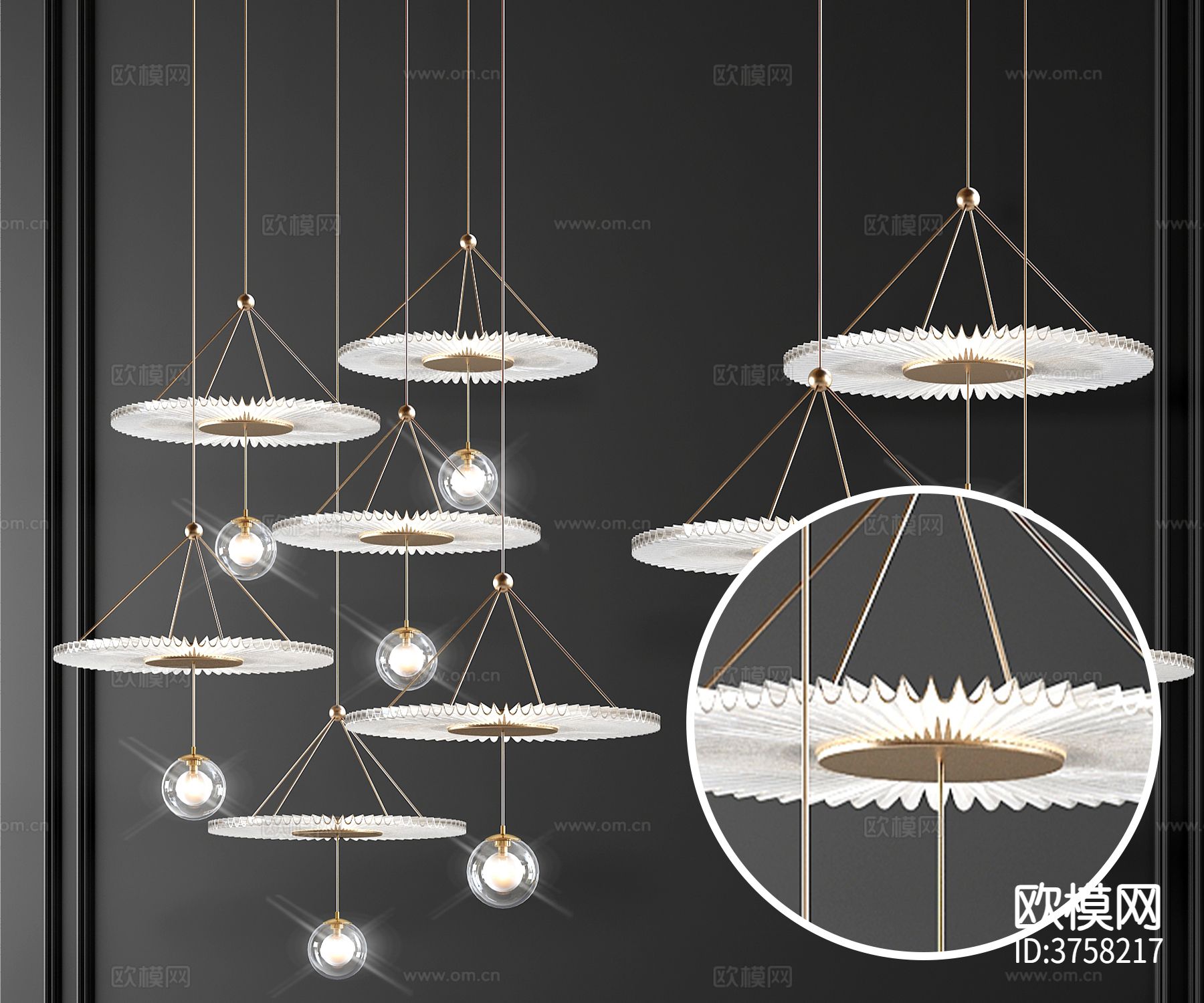 吊灯 装饰玻璃材质下载