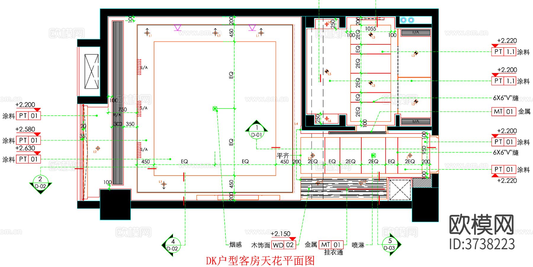 酒店客房 酒店房间 客房平面图 房间平面布局 客房平面布置cad施工图