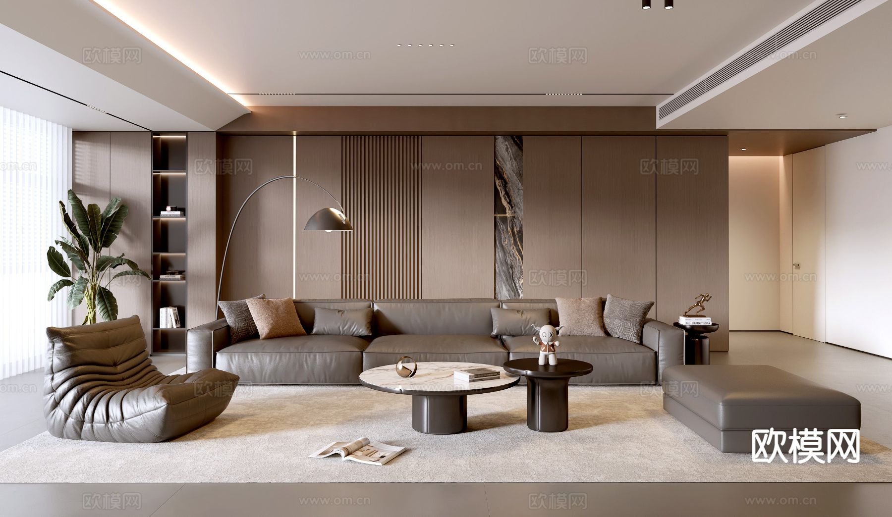 意式客厅3d模型下载