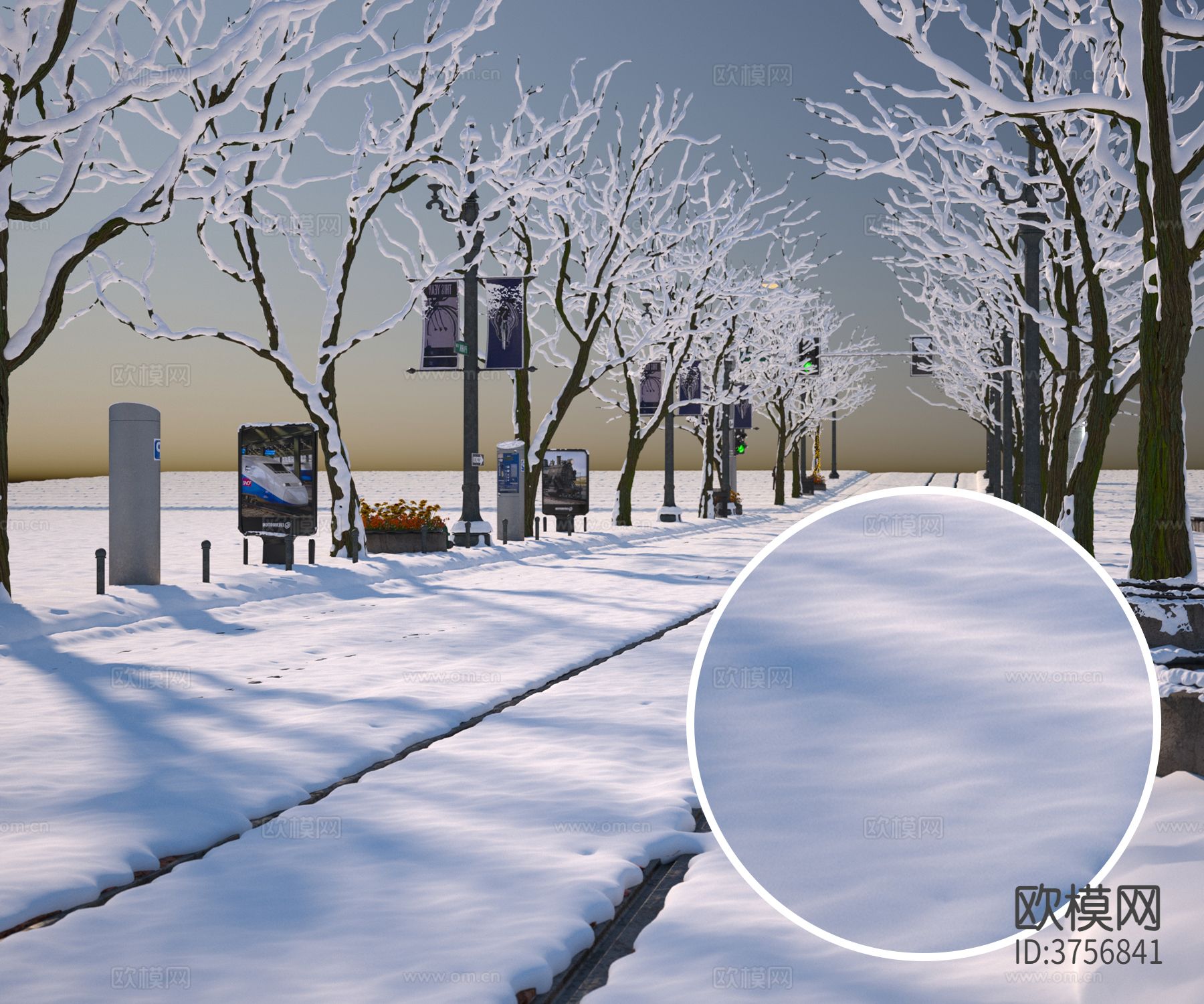 雪景 雪地材质下载