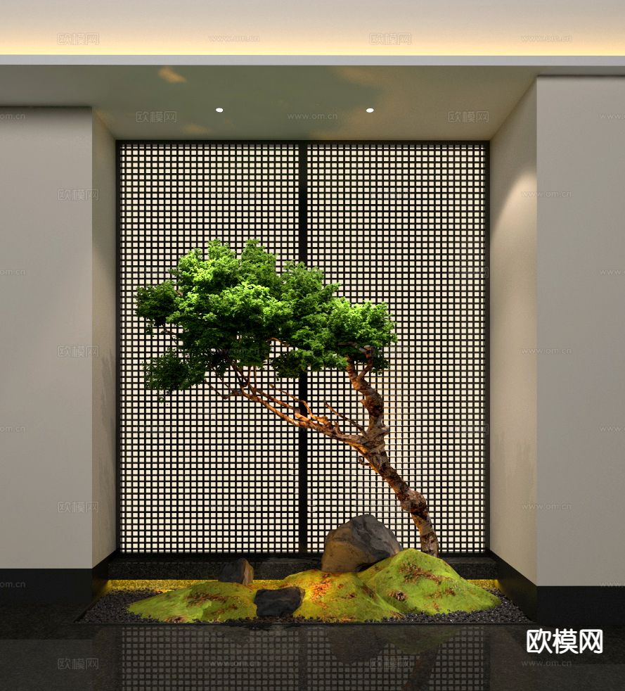 室内景观小品 绿植景观3d模型