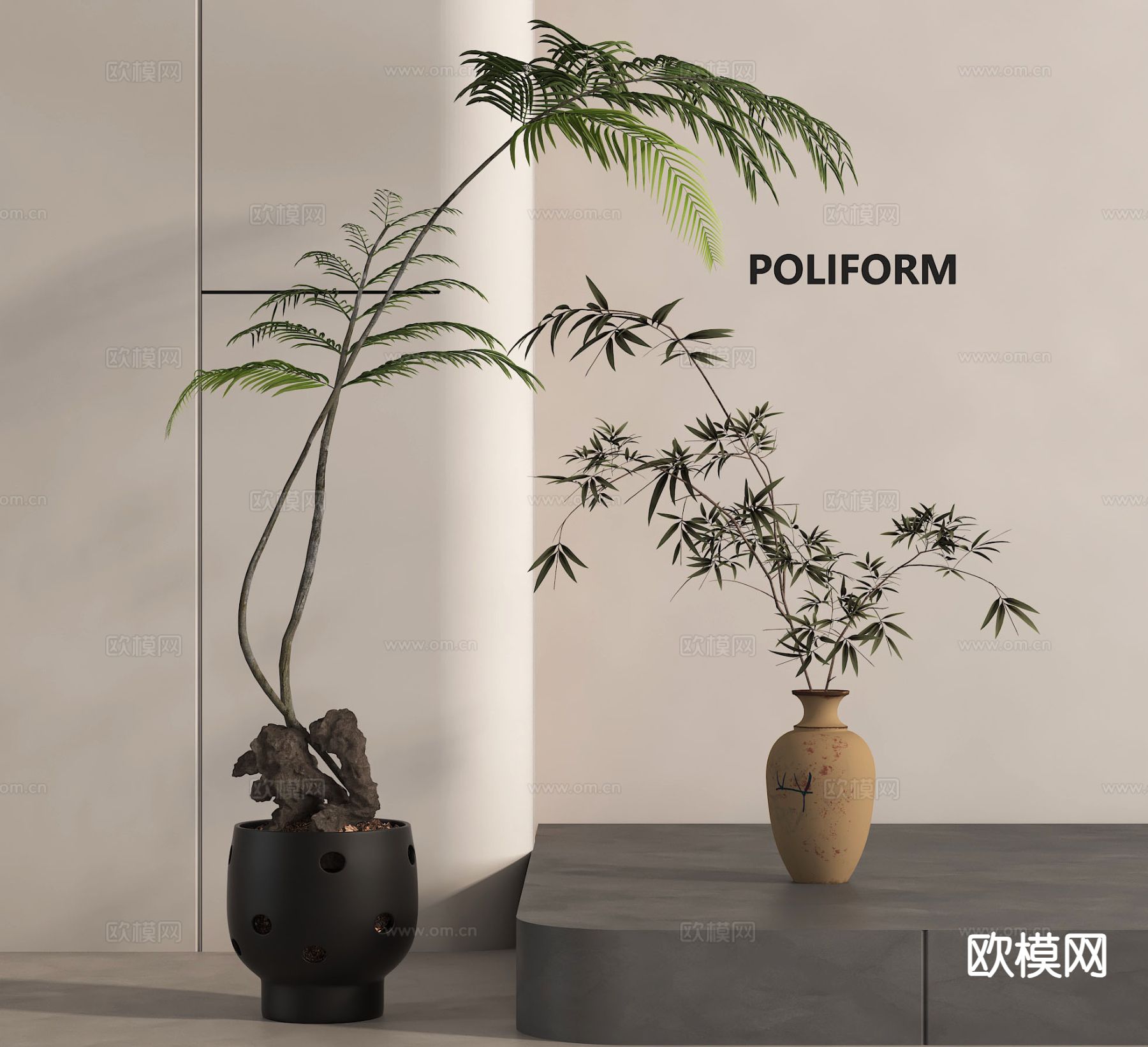 盆栽 盆景 植物su模型