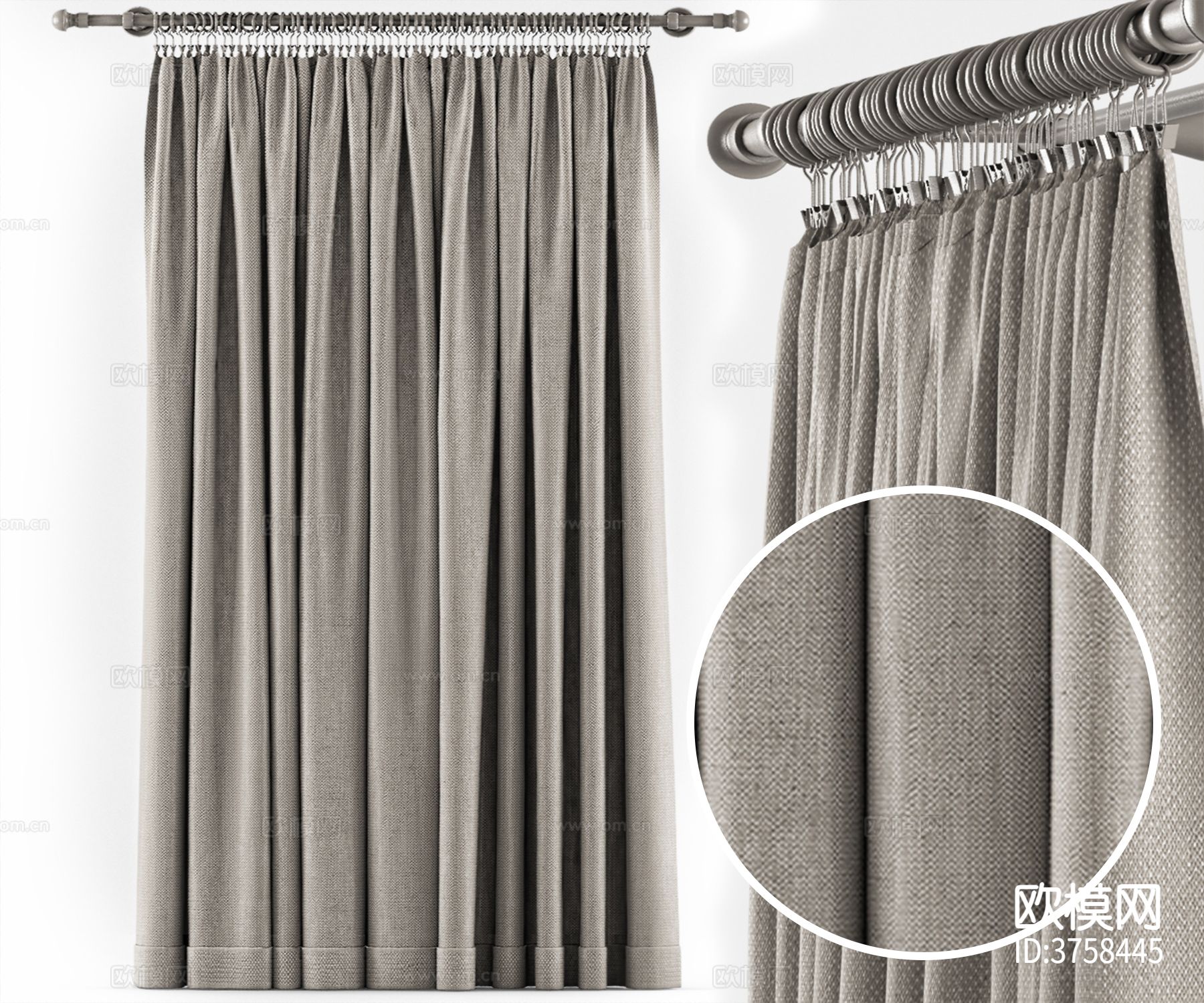 窗帘 亚麻布材质下载