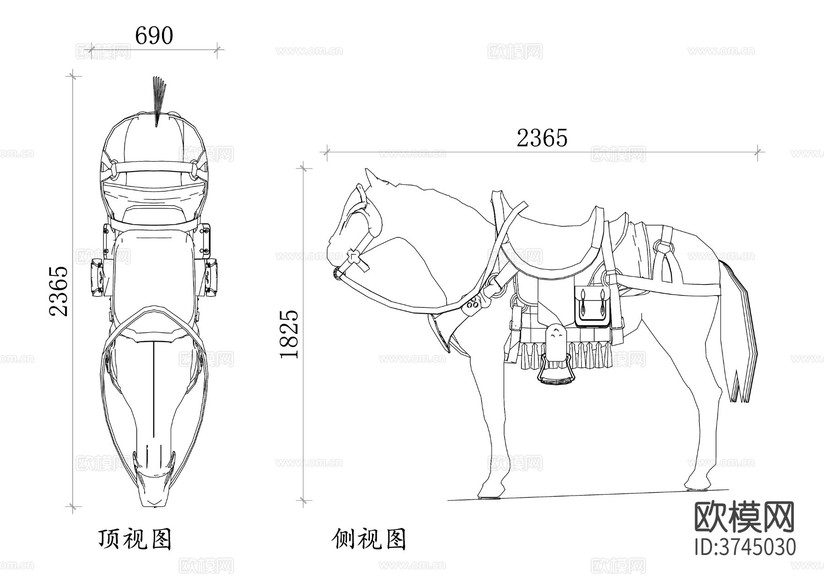 馬鞍平面圖 馬鞍結(jié)構(gòu)圖下載
