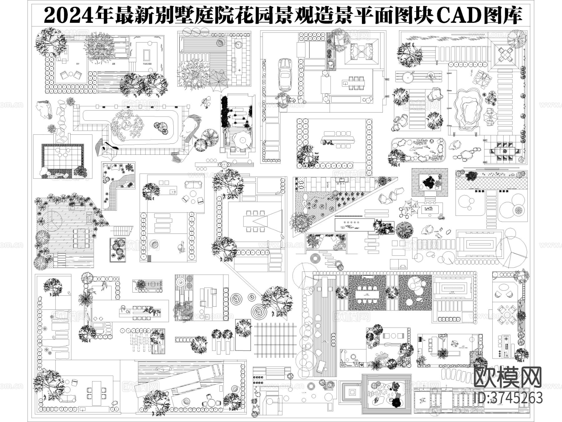 2024年最新别墅CAD图库