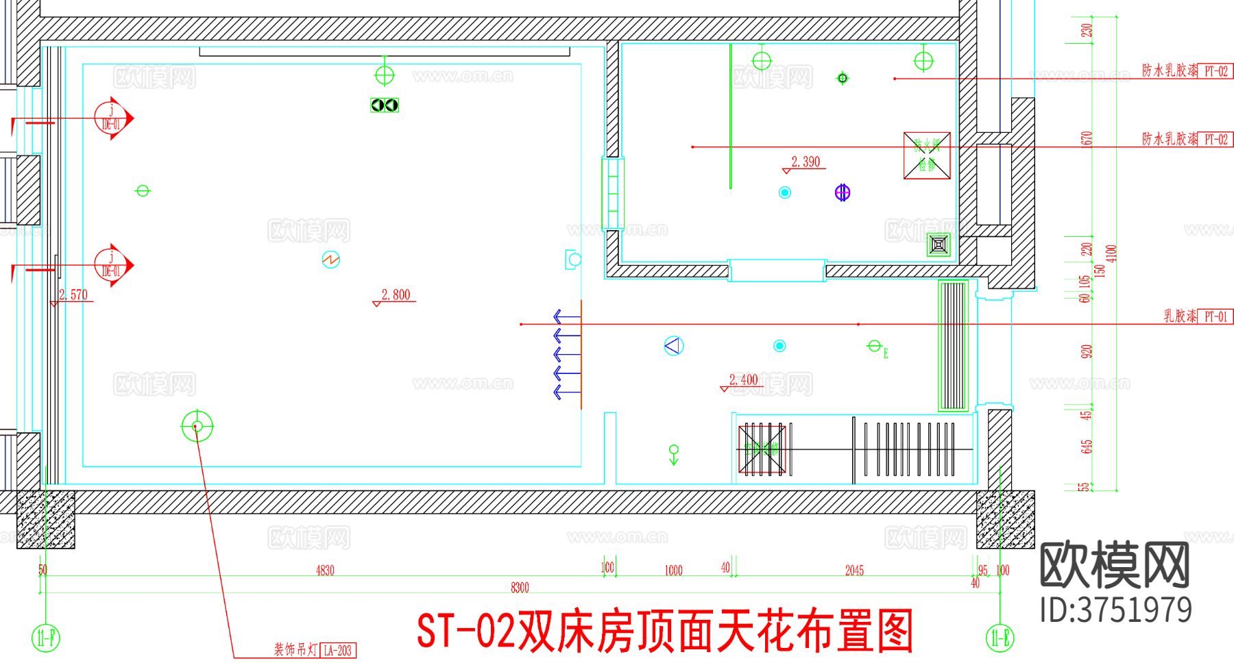 酒店客房 酒店房间 客房平面图 房间平面布局 客房cad平面图